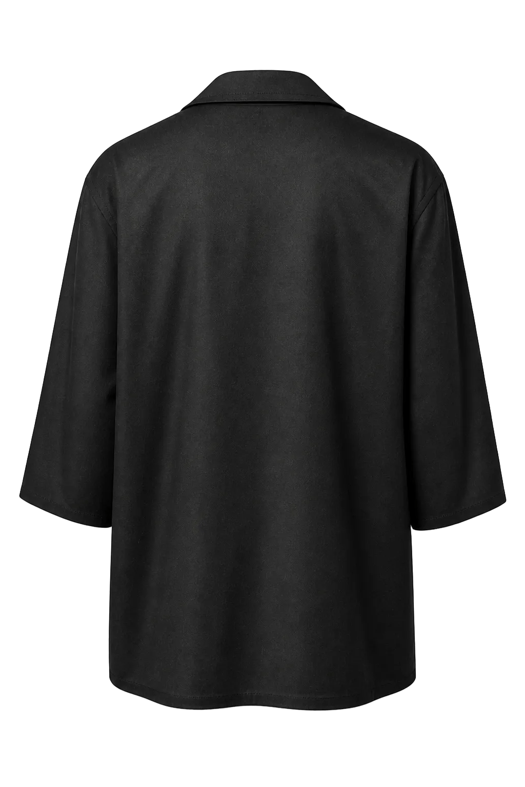 1990s Black Cotton Blazer - Back View