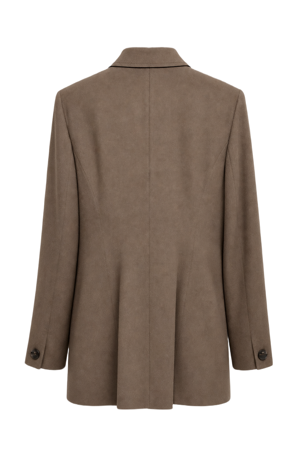 1980s Taupe Wool Blazer - Back View
