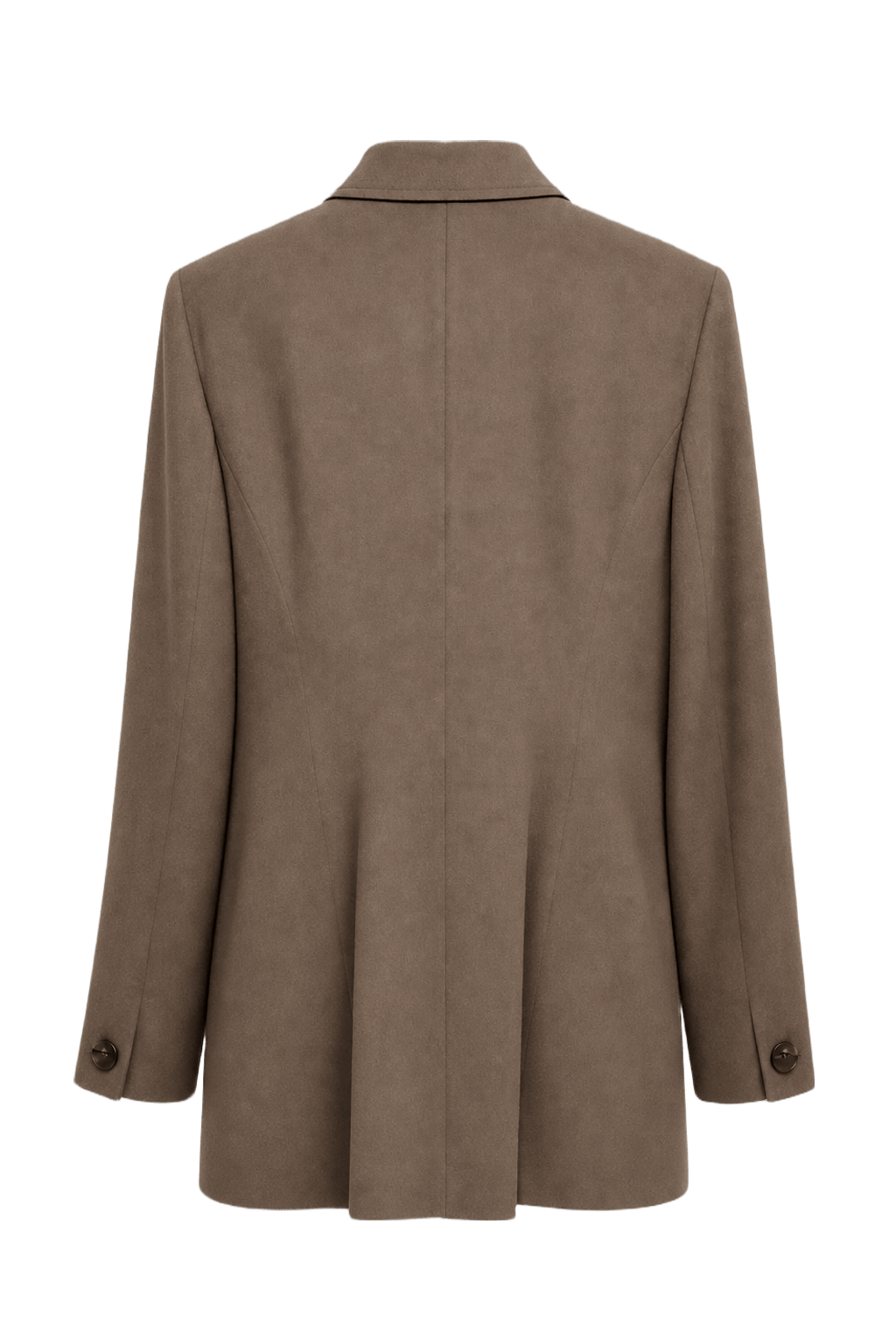 1980s Taupe Wool Blazer - Back View