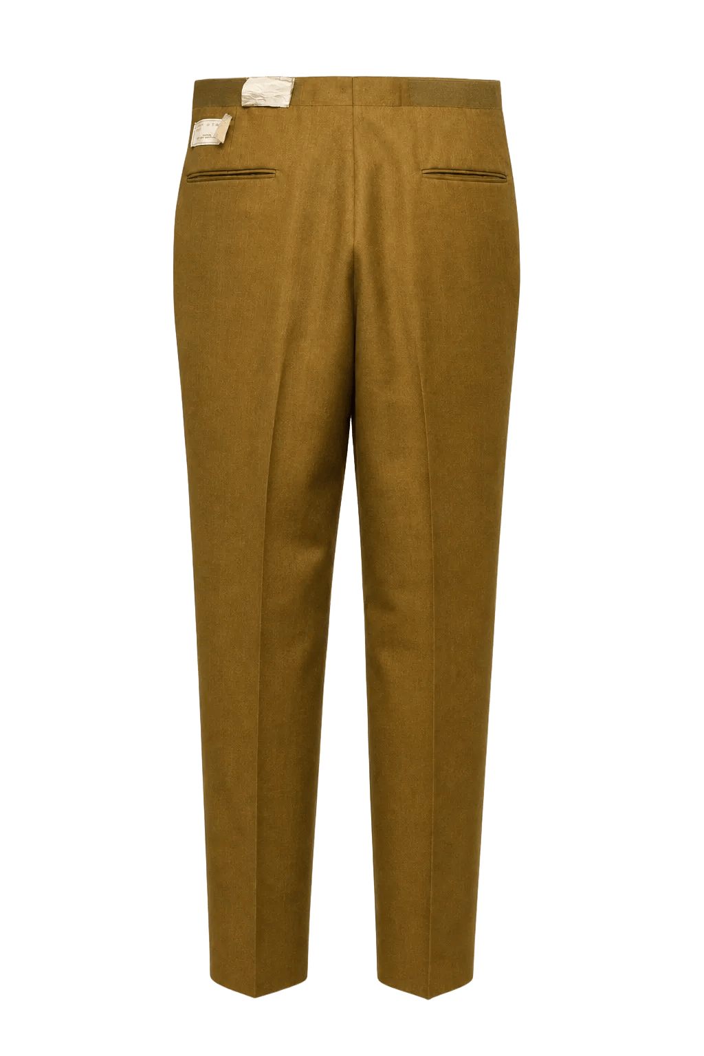 1980s Gold Wool Blend Trousers - Back View
