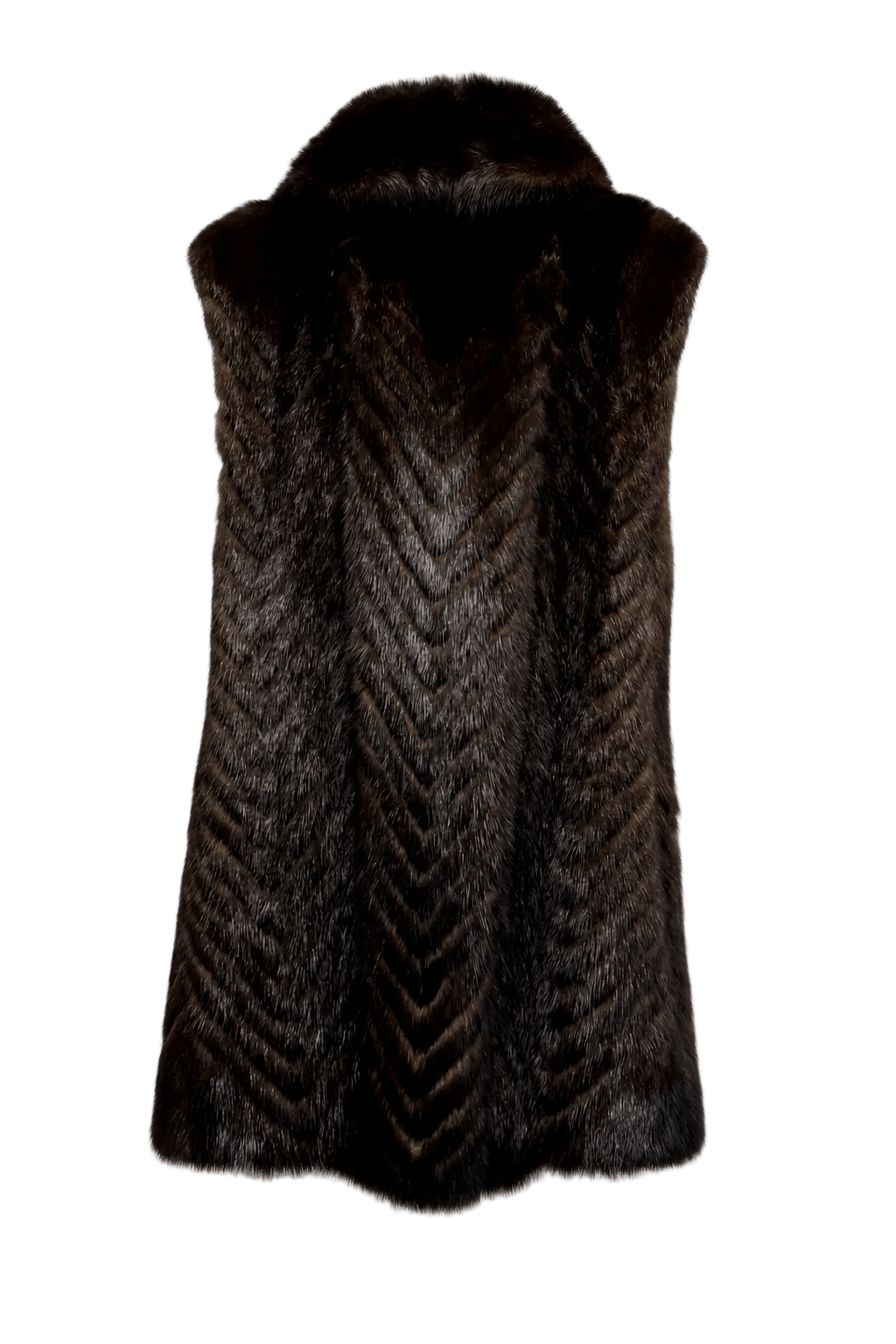 1980s Dark Brown Mink Fur Coat - Back View