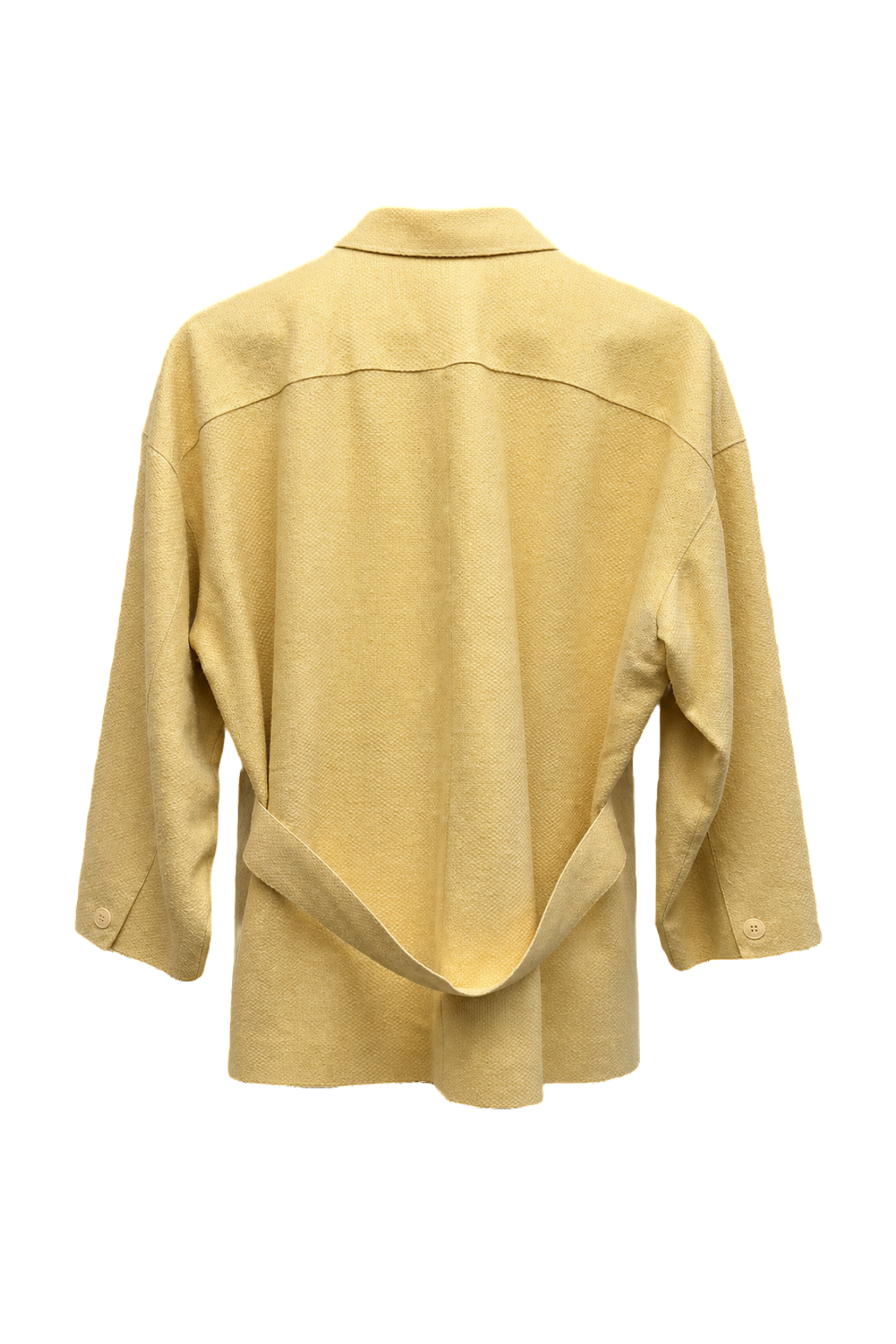 1980s Beige Wool Blouse - Back View