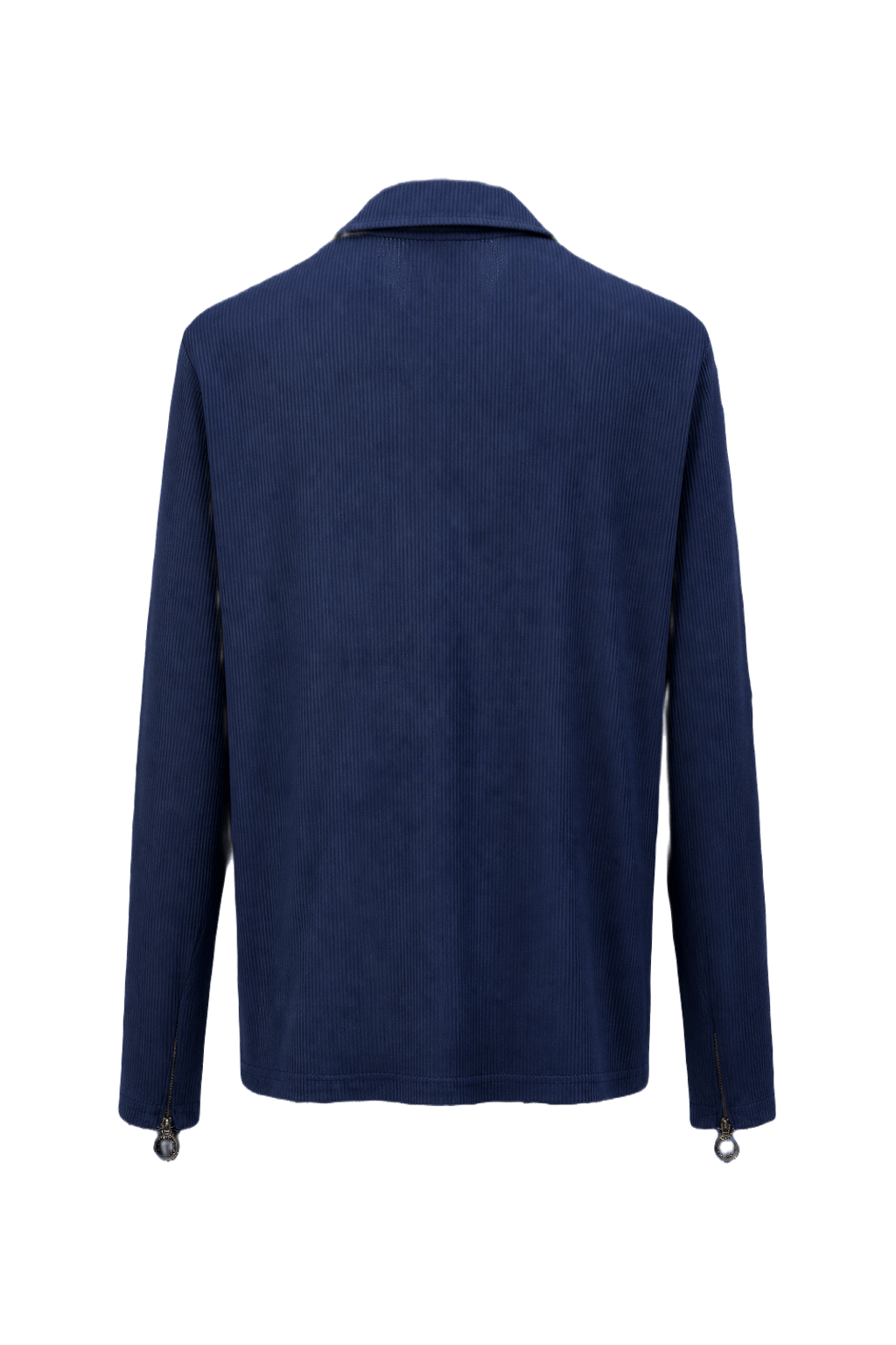 1970s Navy Blue Nylon Shirt - Back View