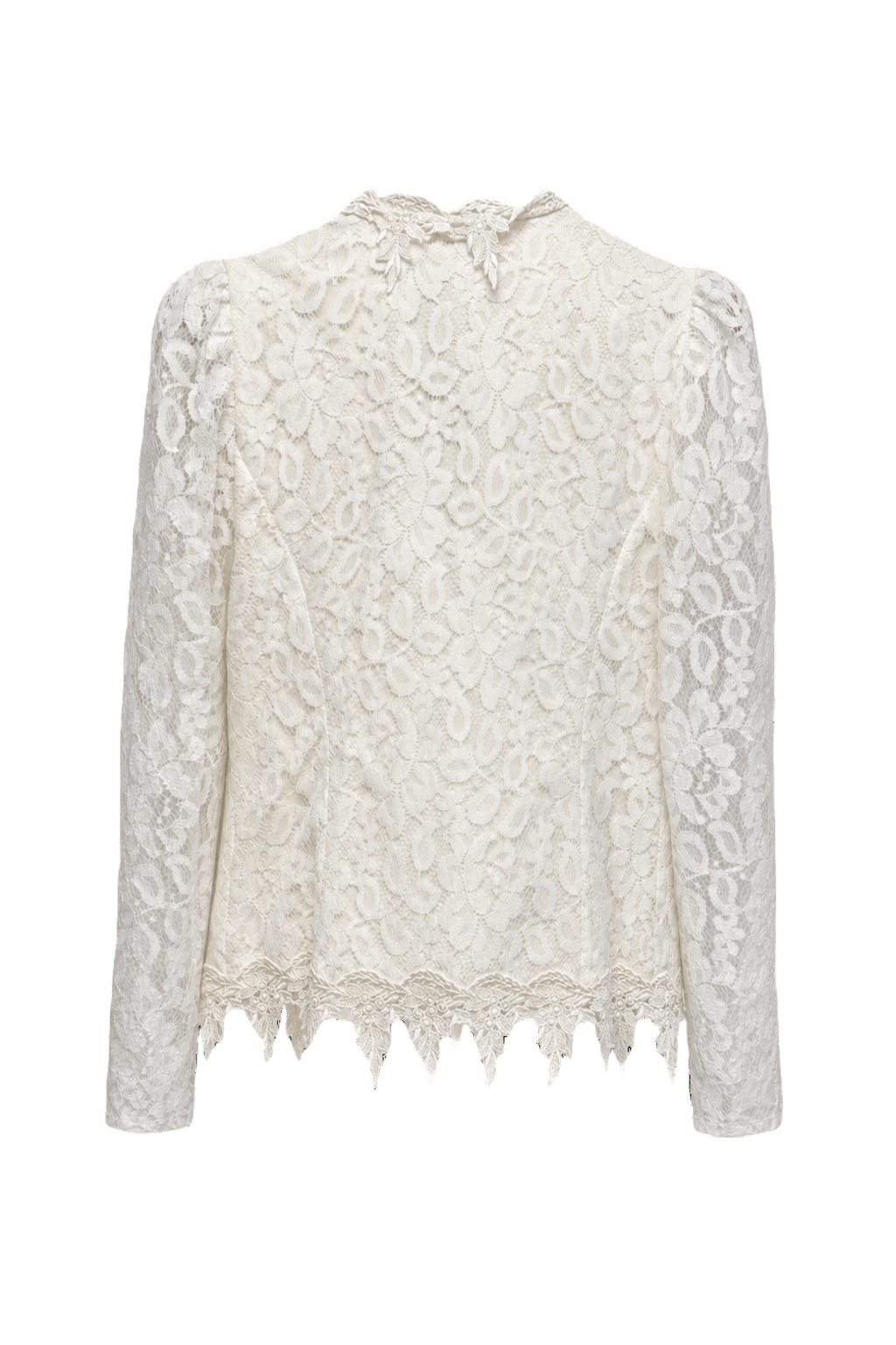 1990s Cream Lace Blouse - Back View