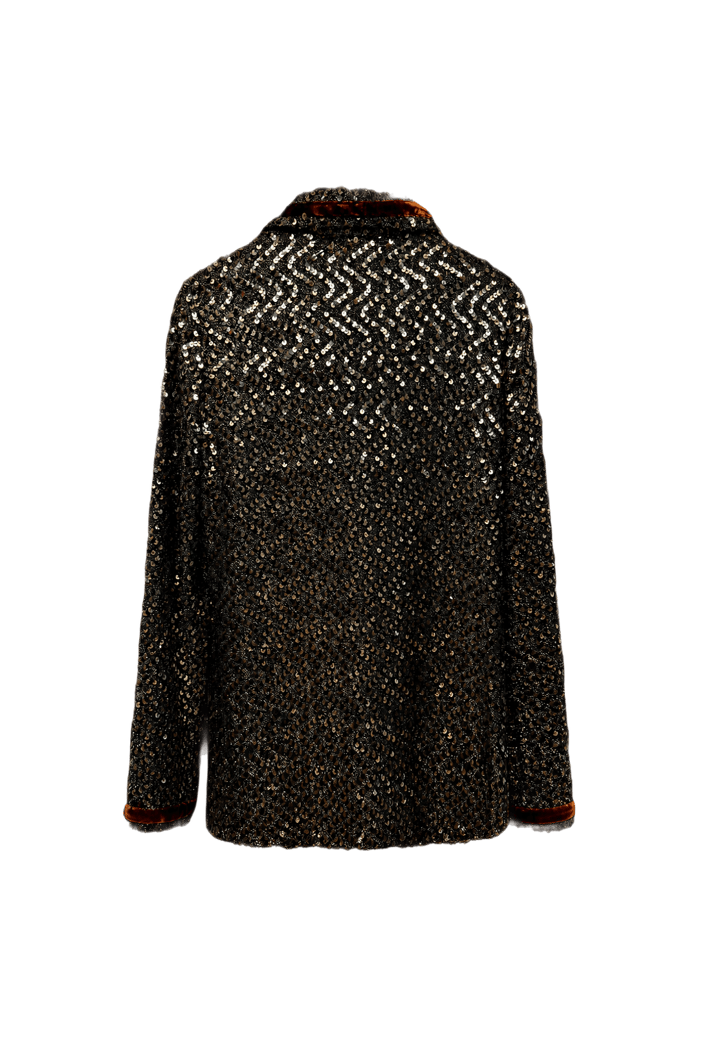 2000s Black Sequins Jacket - Back View