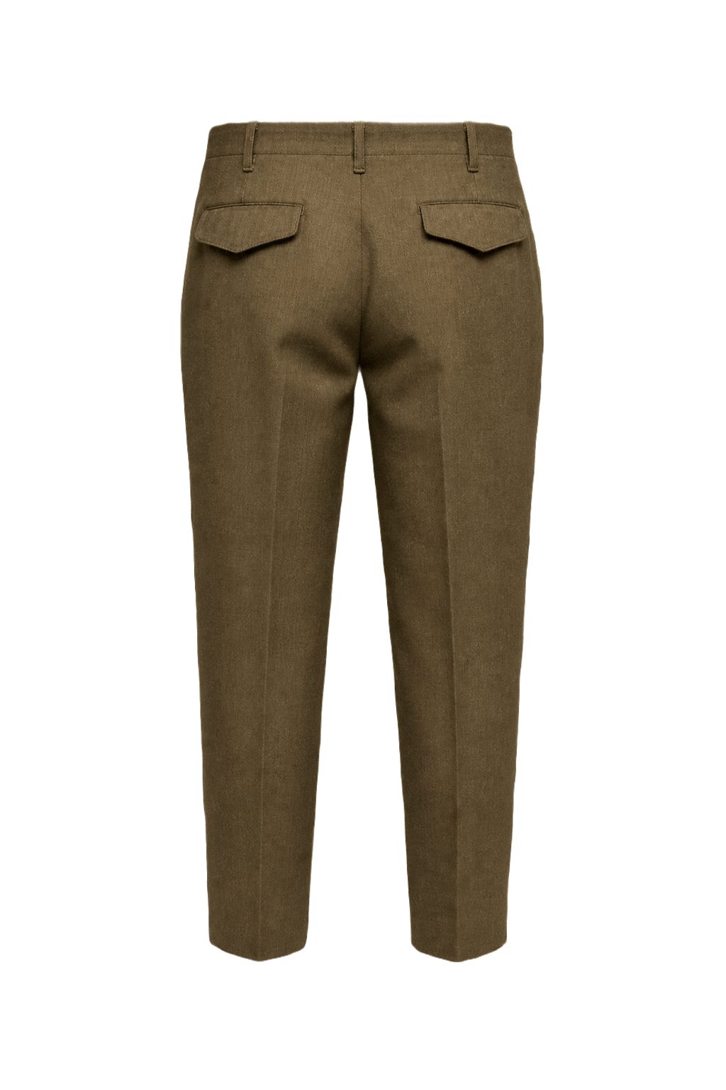 1940s Olive Wool Trousers - Back View