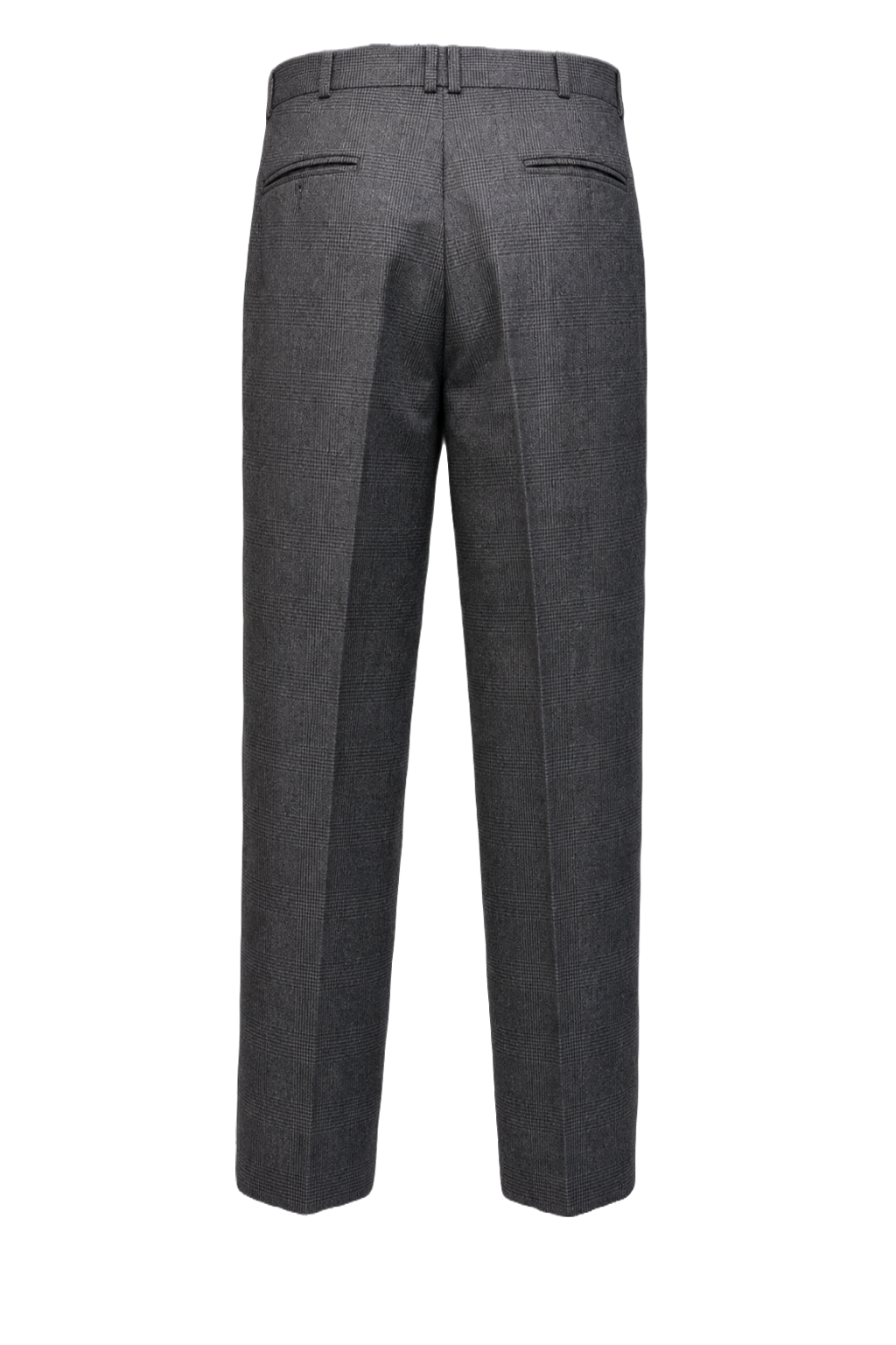 1980s Grey Wool Blend Trousers - Back View