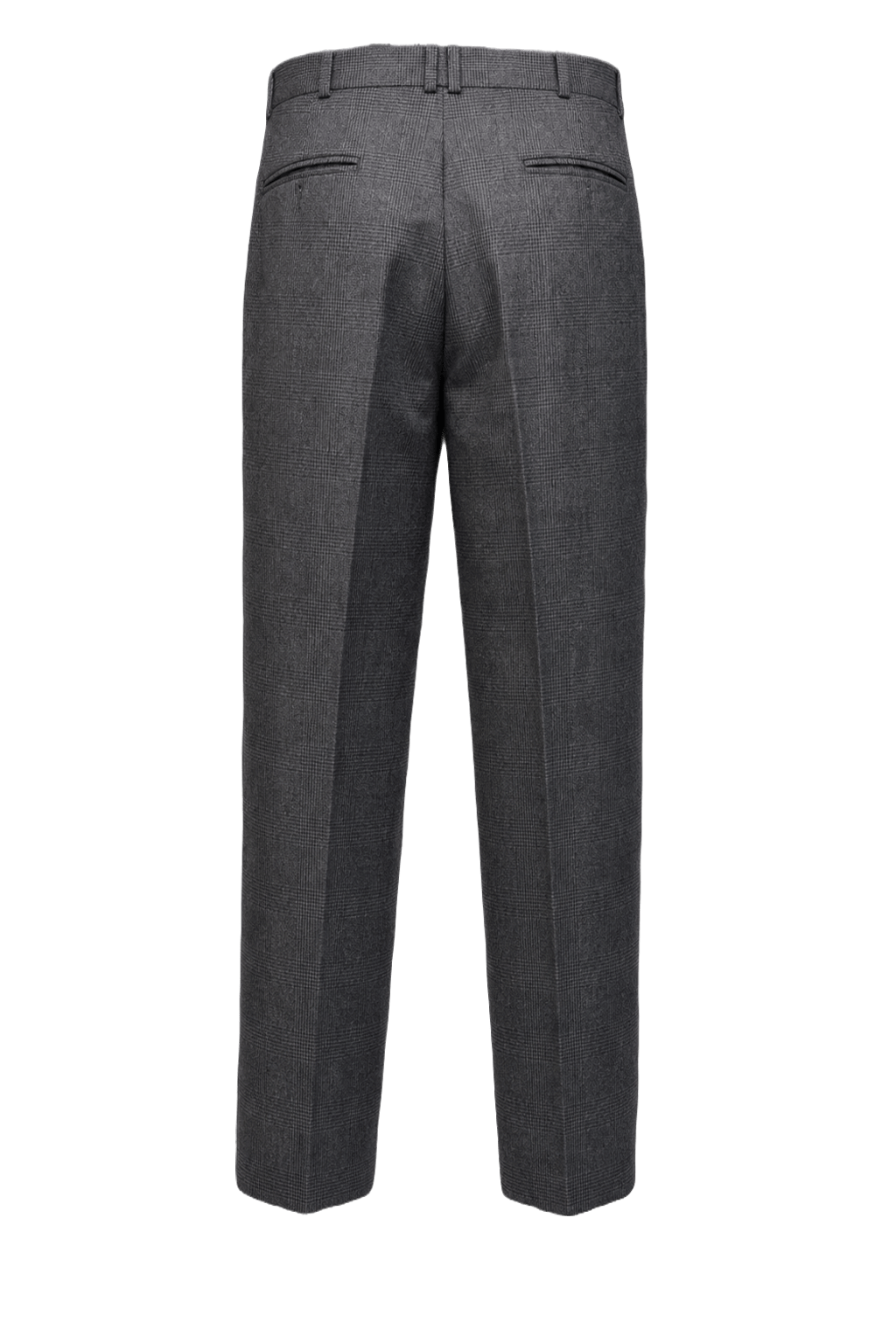 1980s Grey Wool Blend Trousers - Back View