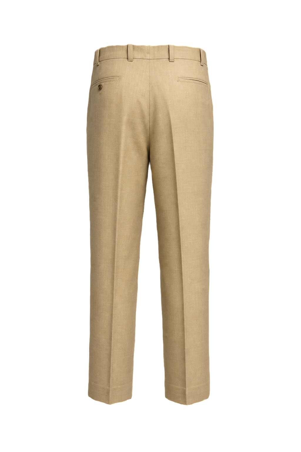 1980s Beige Wool Trousers - Back View
