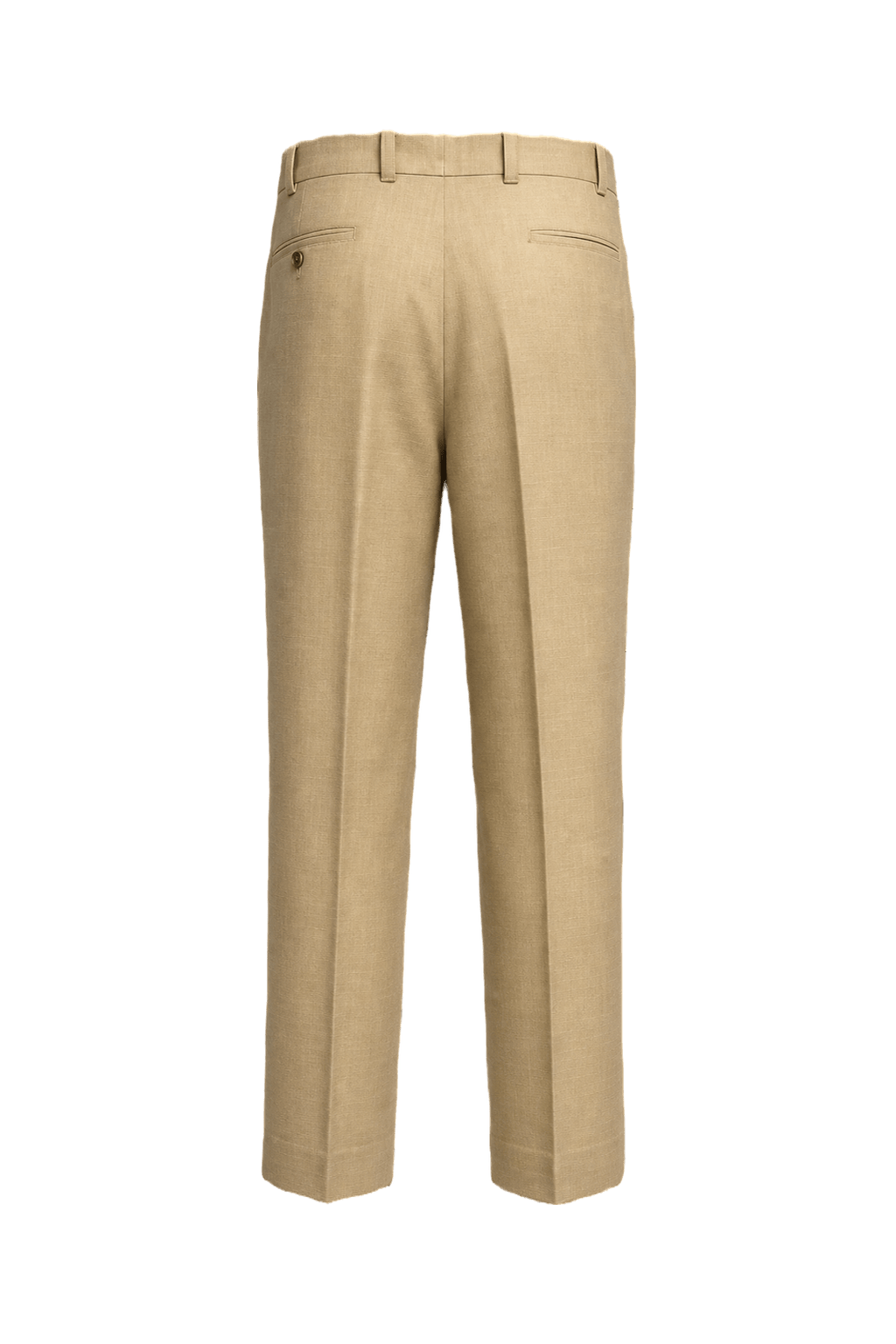 1980s Beige Wool Trousers - Back View