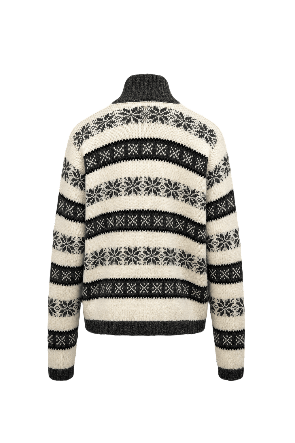 1990s Cream Wool Sweater - Back View