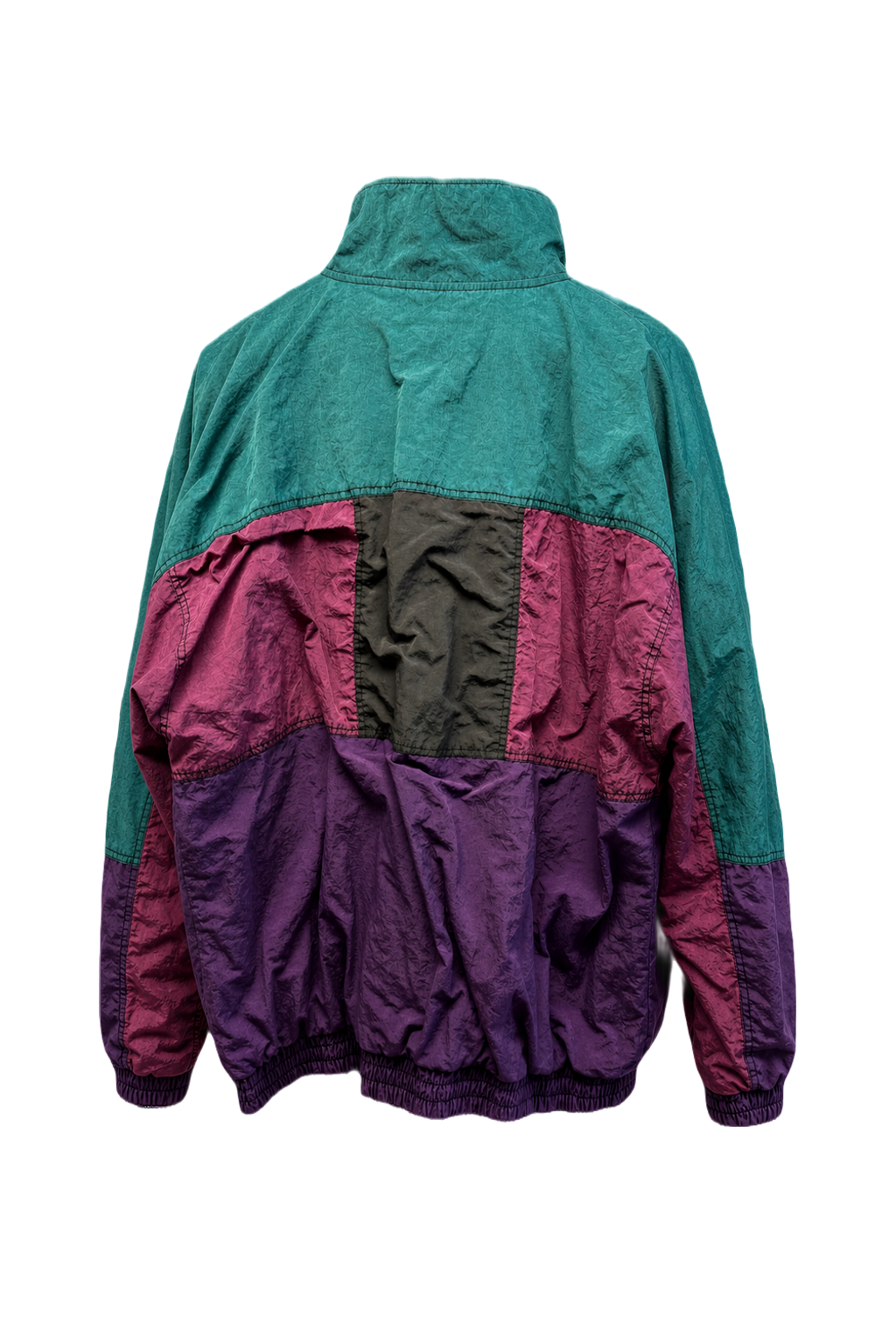1980s Green Nylon Jacket - Back View