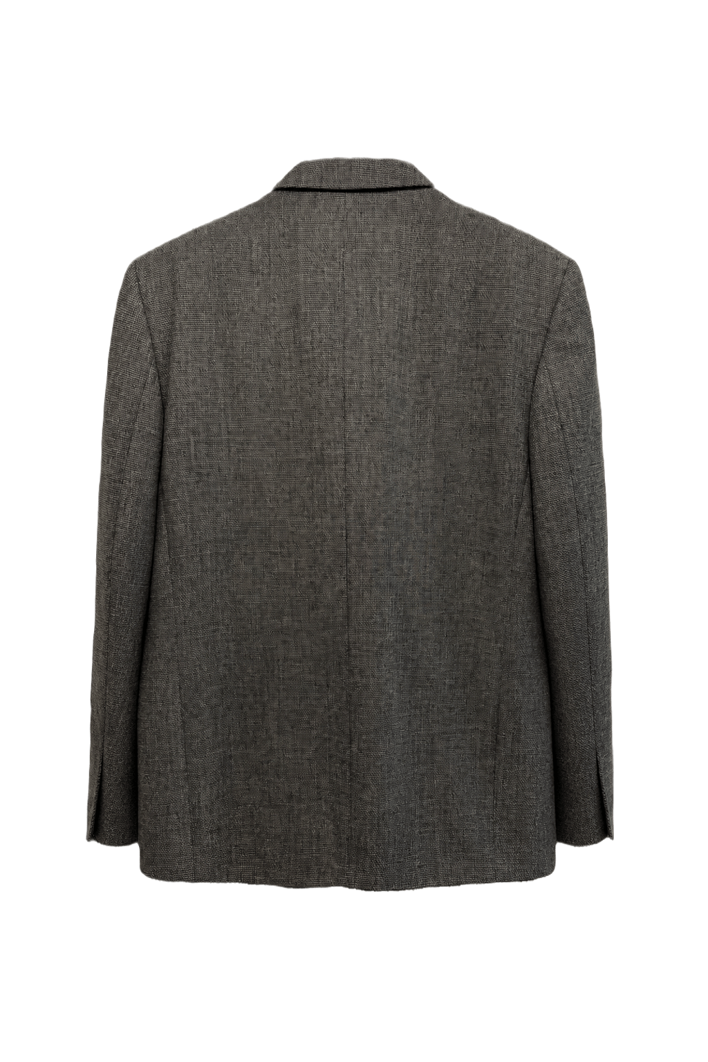 1990s Gray Wool Blend Blazer - Back View