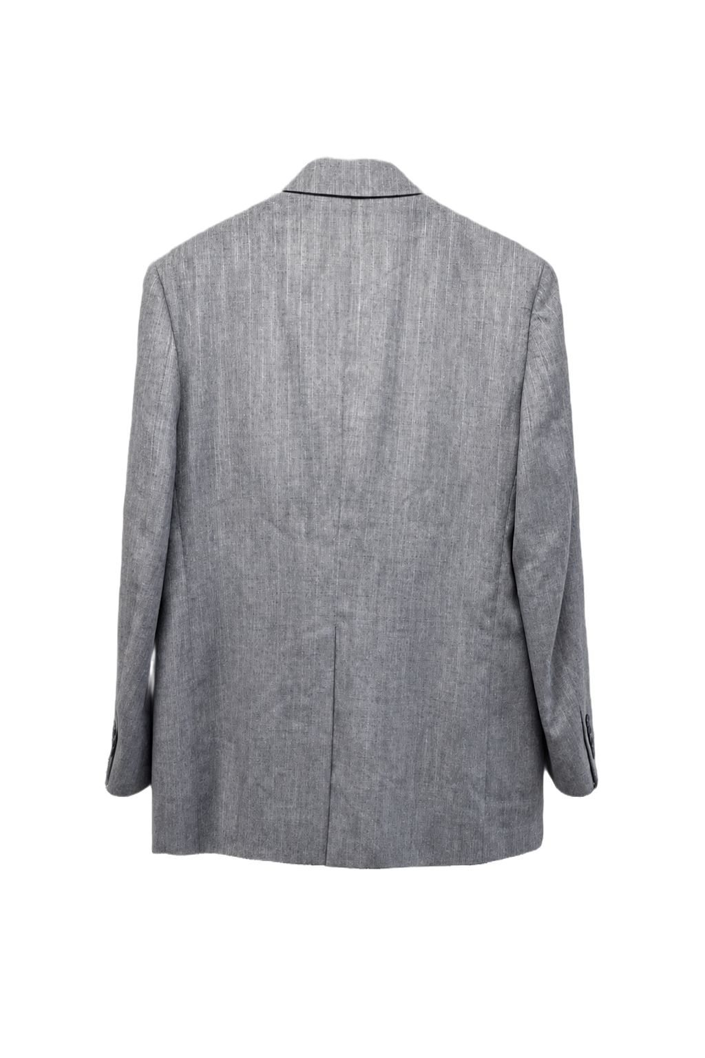 1980s Grey Wool Blazer - Back View