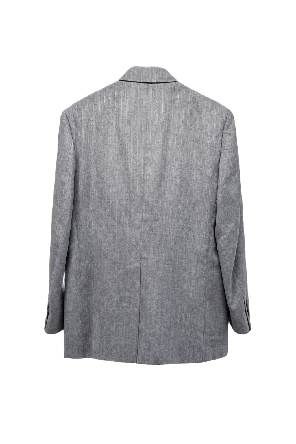1980s Grey Wool Blazer - Back View
