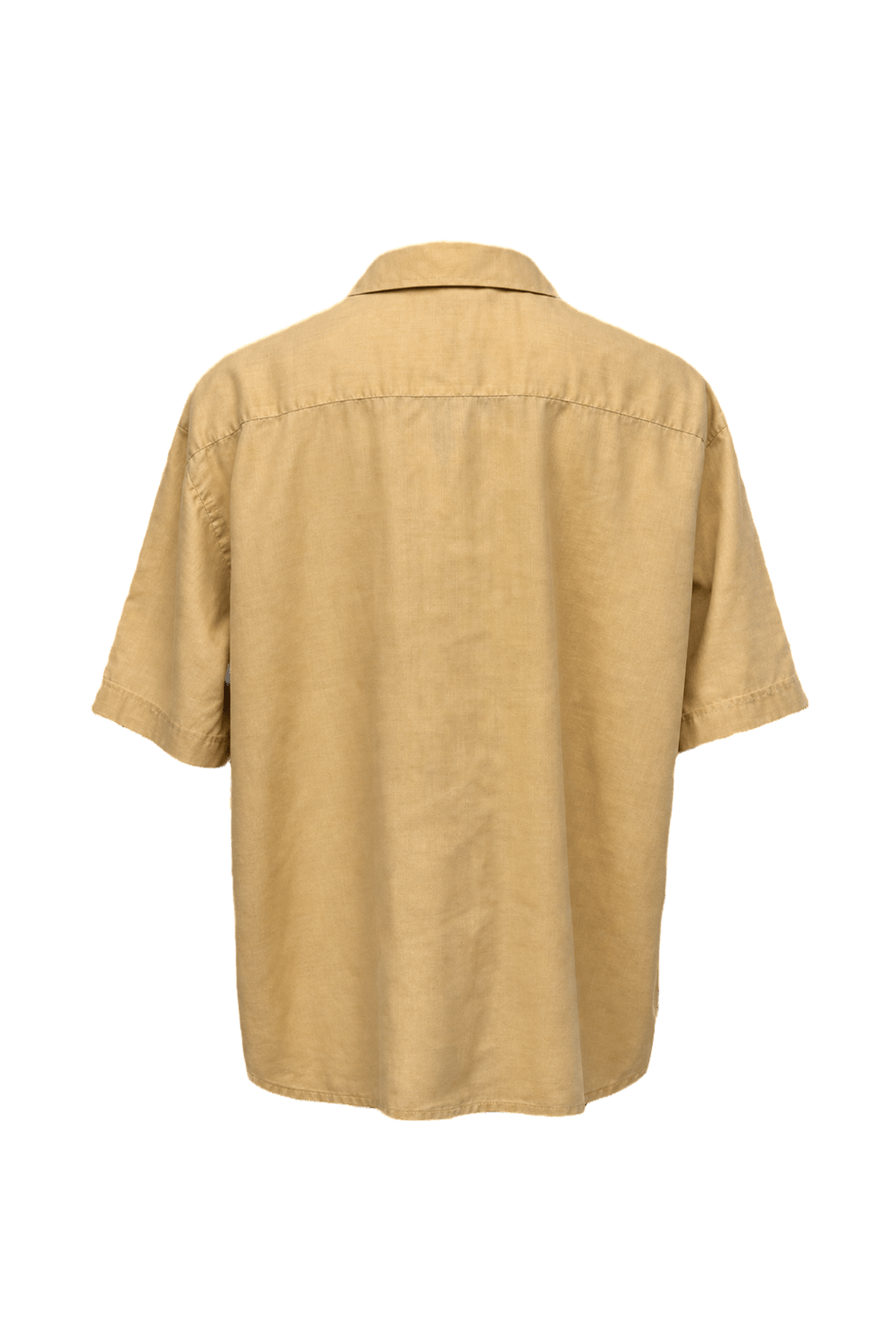 1970s Beige Polyester Shirt - Back View