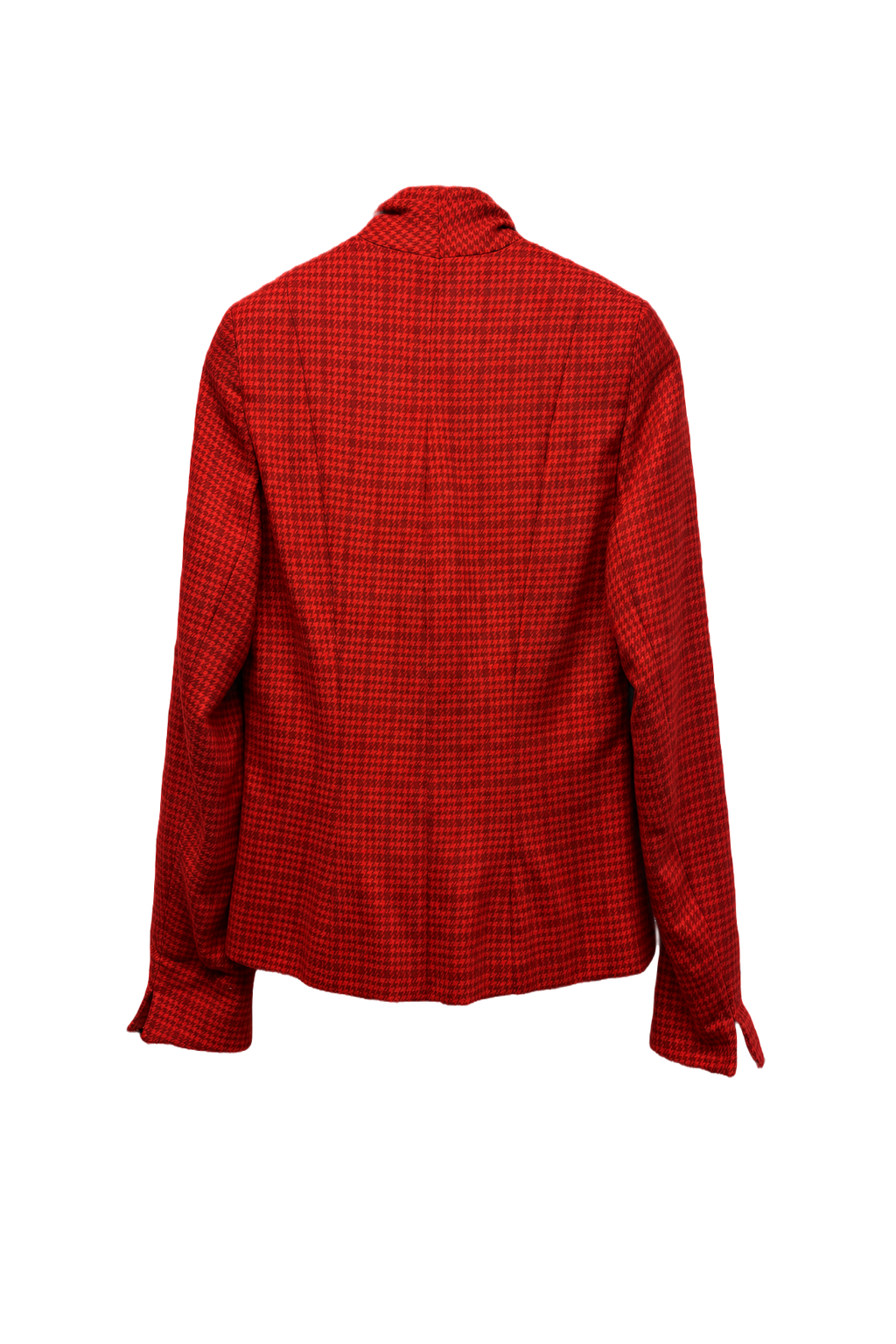 1980s Red Wool Blend Blazer - Back View