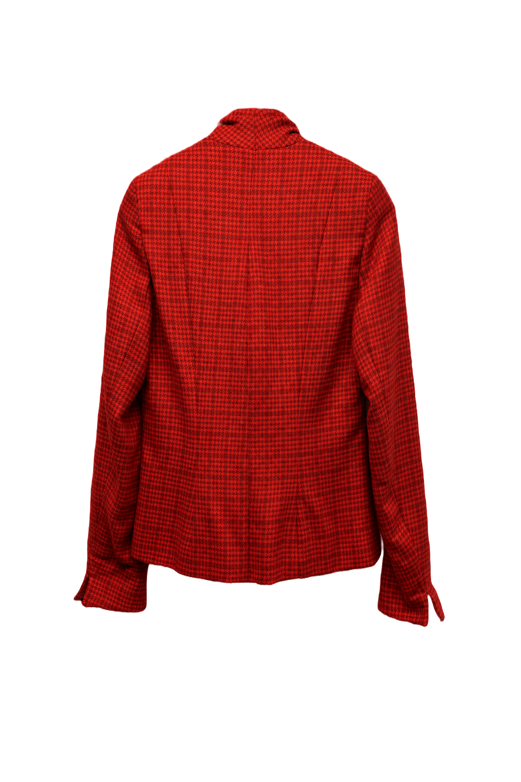 1980s Red Wool Blend Blazer - Back View