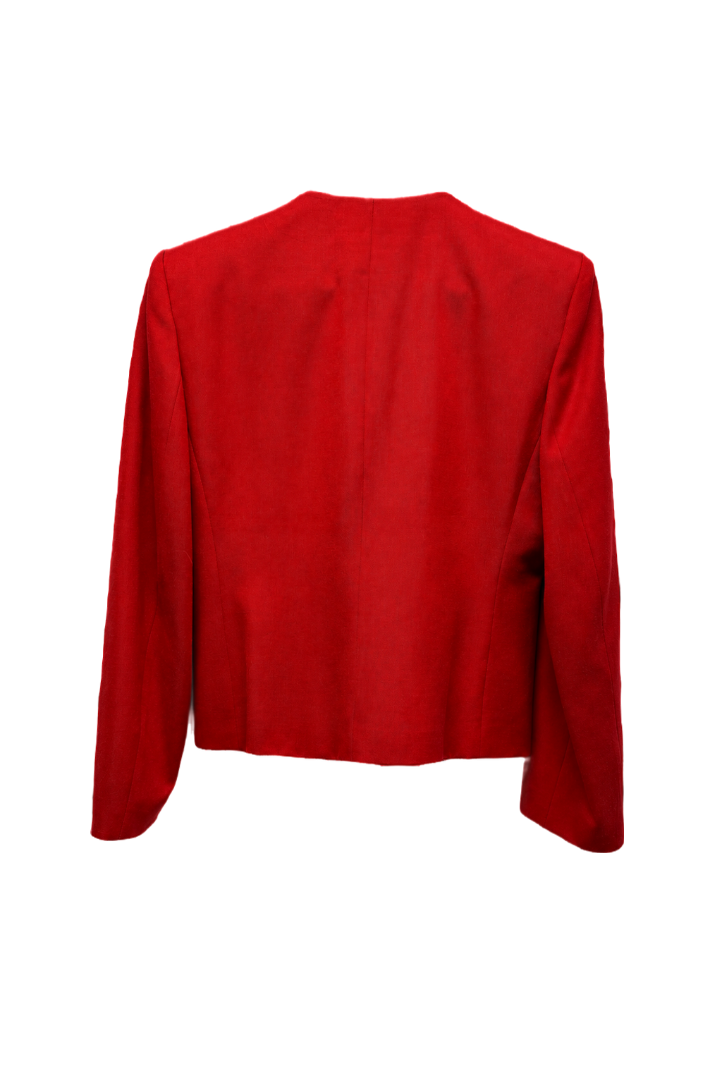 1980s Red Wool Blazer - Back View