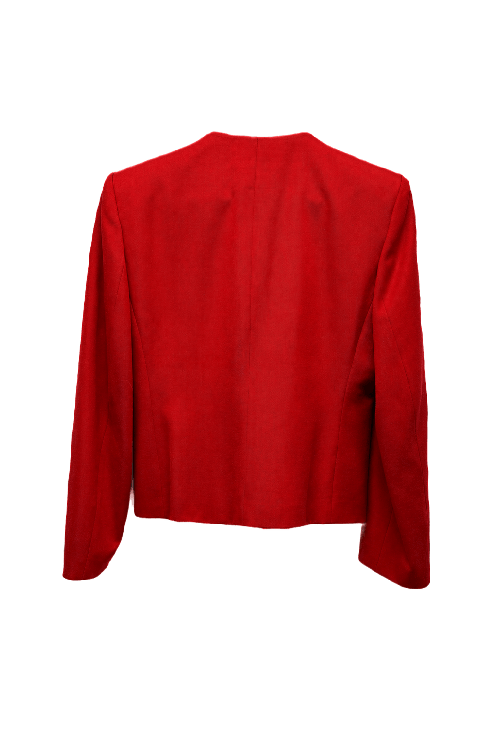 1980s Red Wool Blazer - Back View