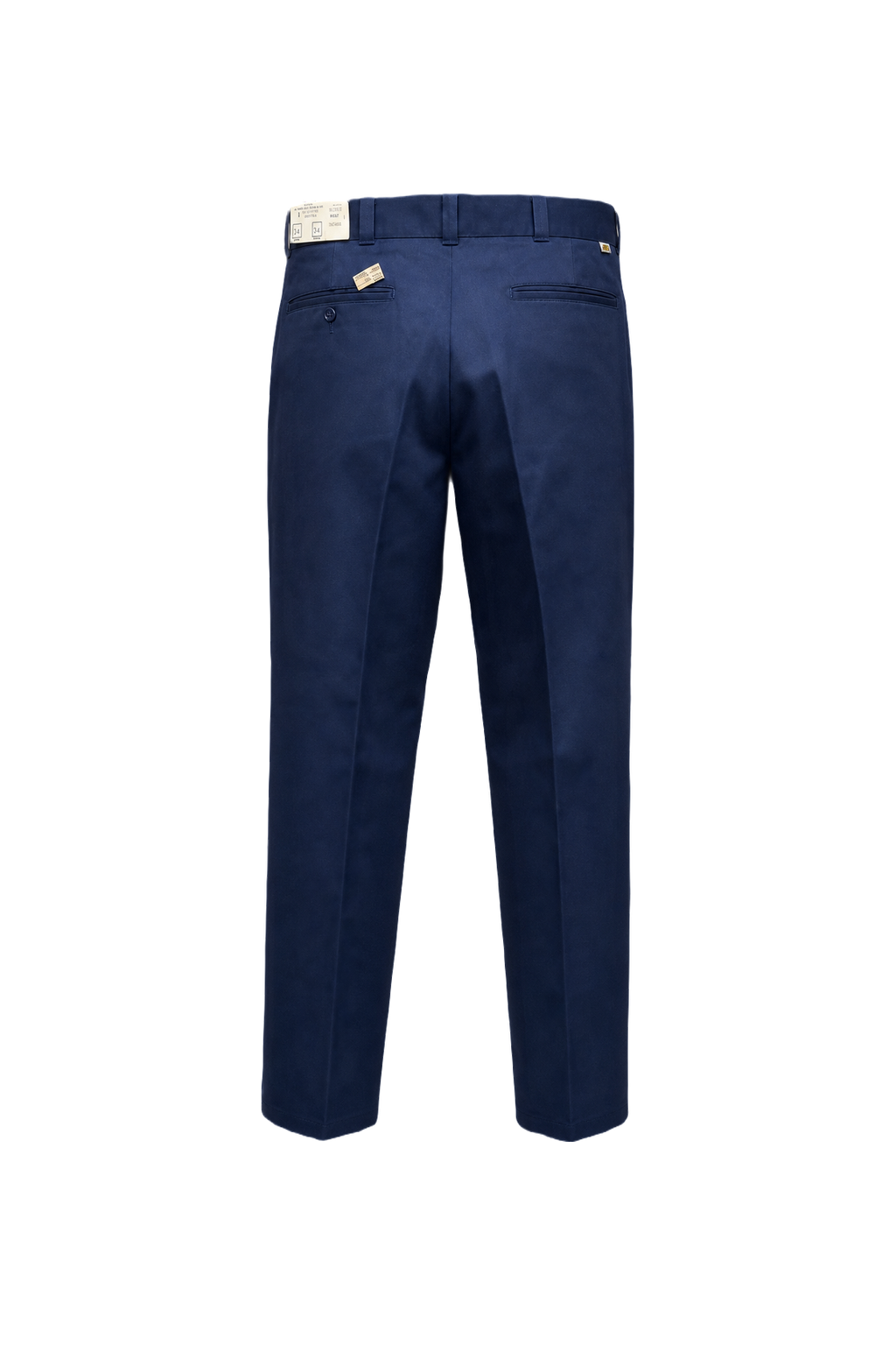 1980s Navy Blue Wool Blend Trousers - Back View