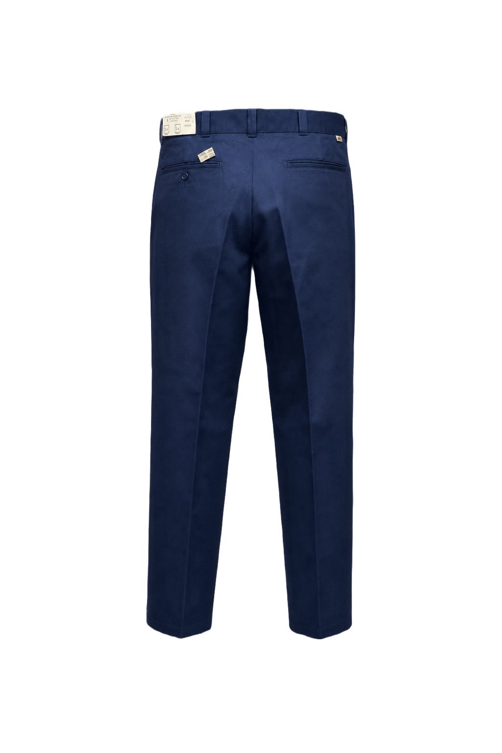 1980s Navy Blue Wool Blend Trousers - Back View