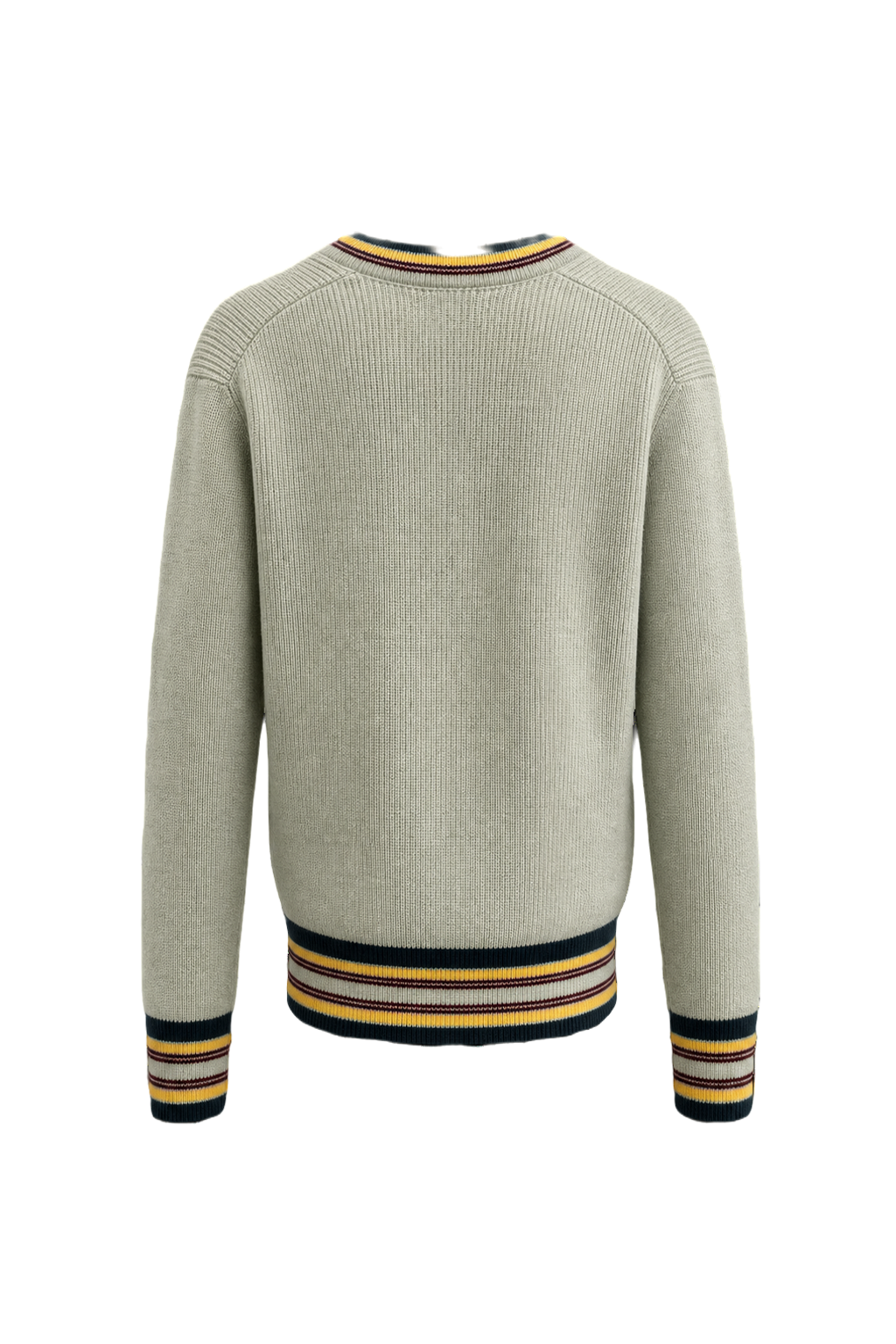 1970s Light Green Cotton Blend Sweater - Back View