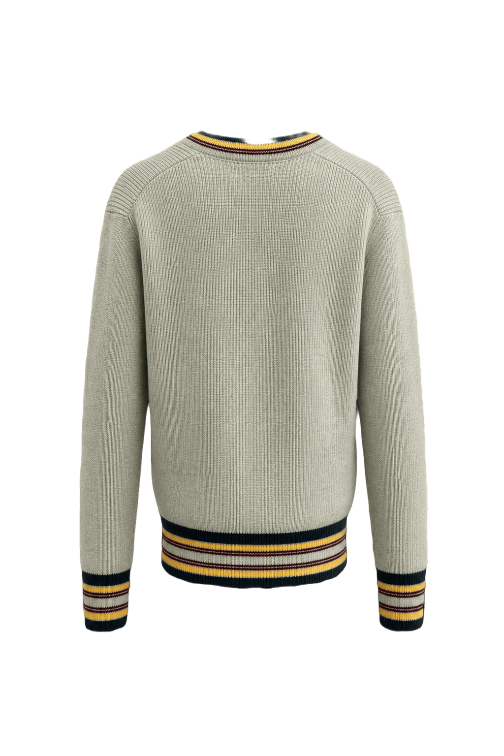 1970s Light Green Cotton Blend Sweater - Back View