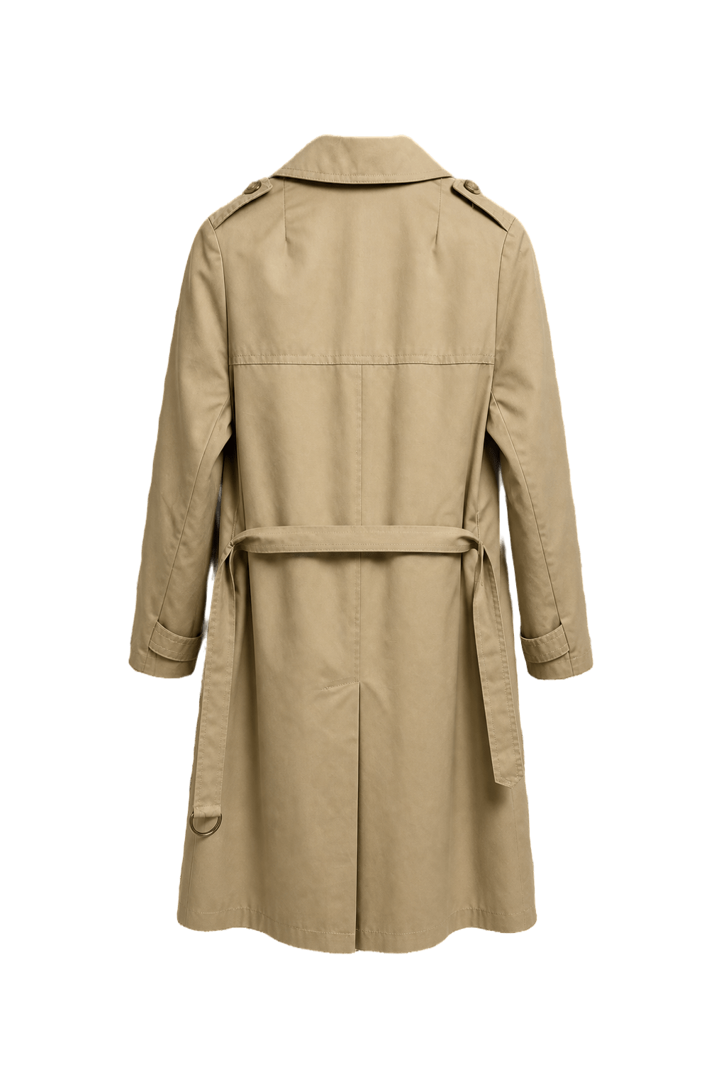 1980s Beige Cotton Trench Coat - Back View