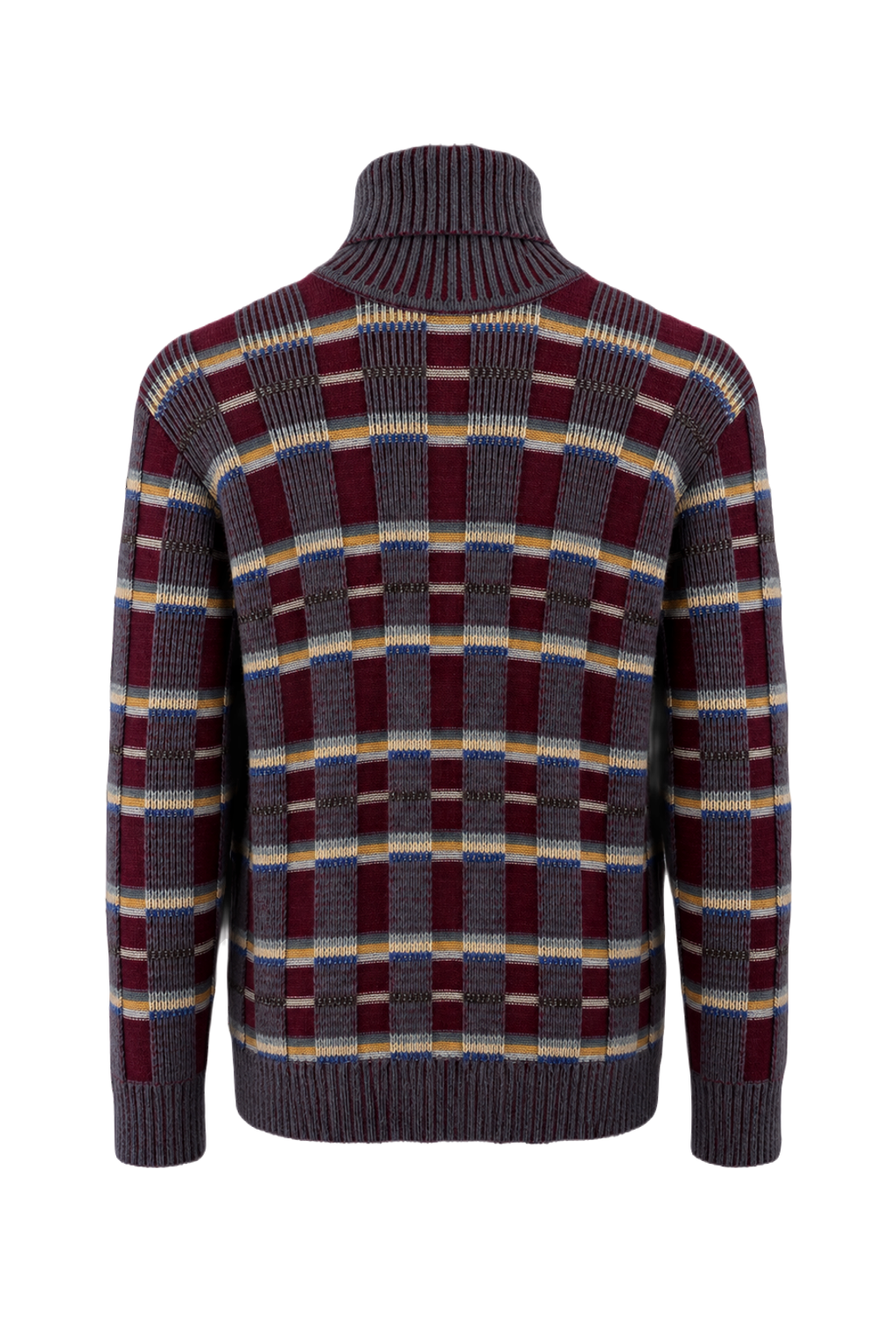 1970s Burgundy Cotton Blend Sweater - Back View