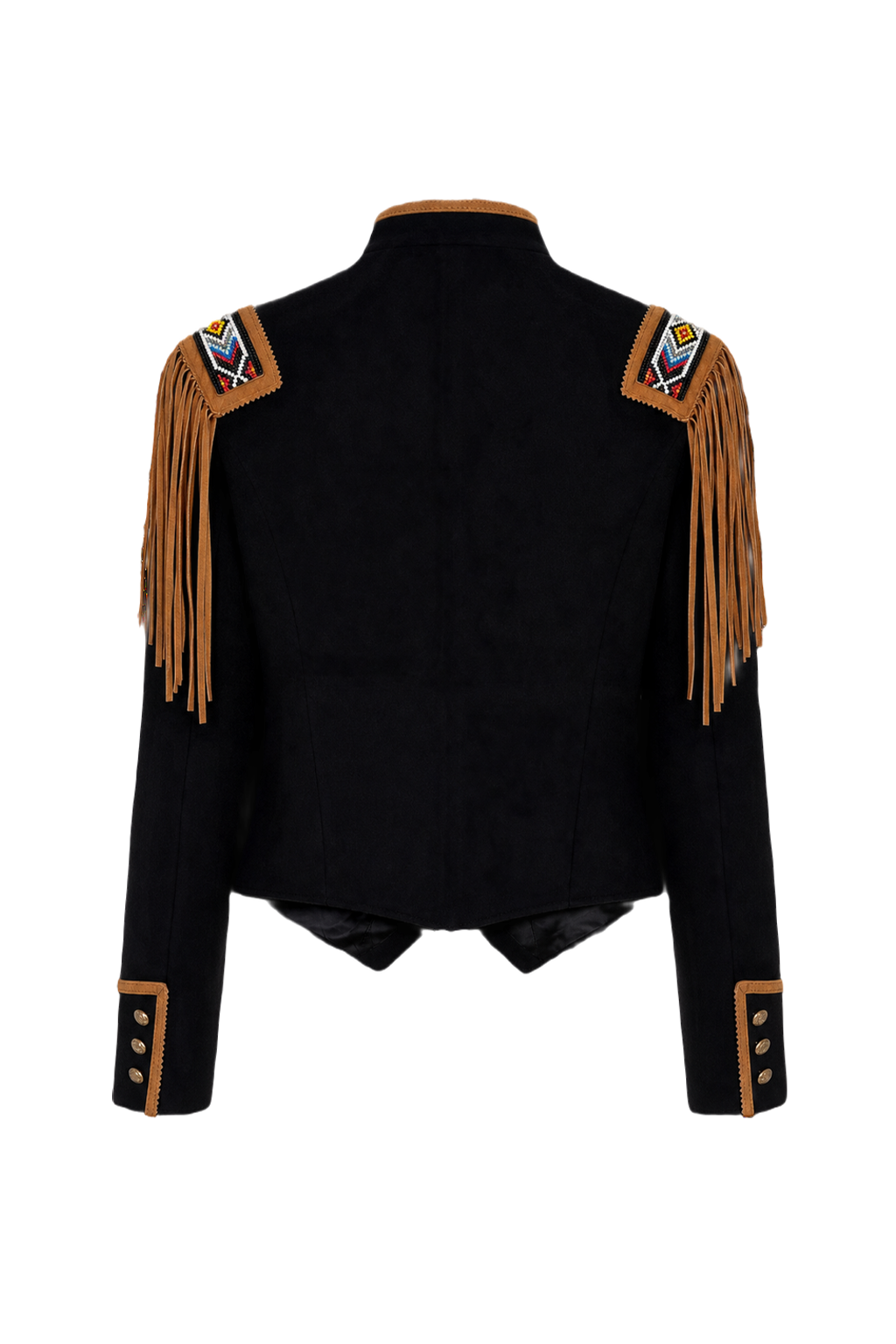 1970s Black Velvet Jacket - Back View