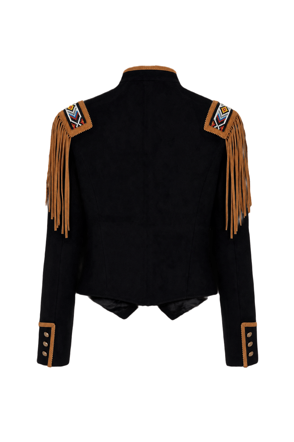 1970s Black Velvet Jacket - Back View