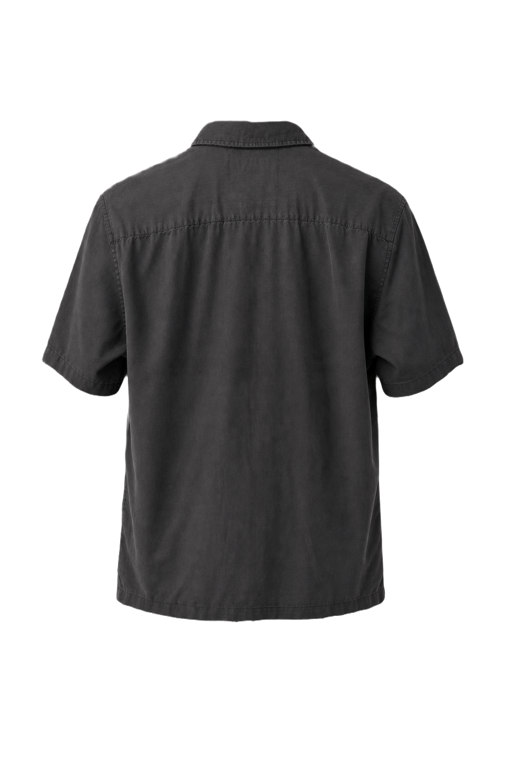 1990s Black Cotton Blend Shirt - Back View