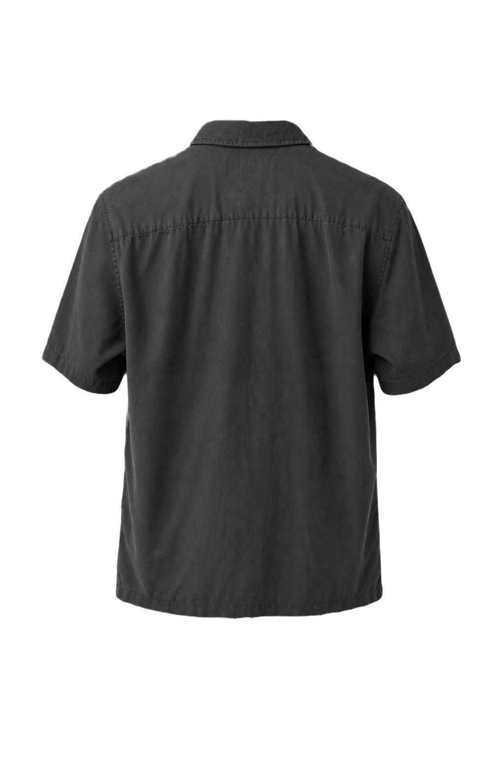 1990s Black Cotton Blend Shirt - Back View