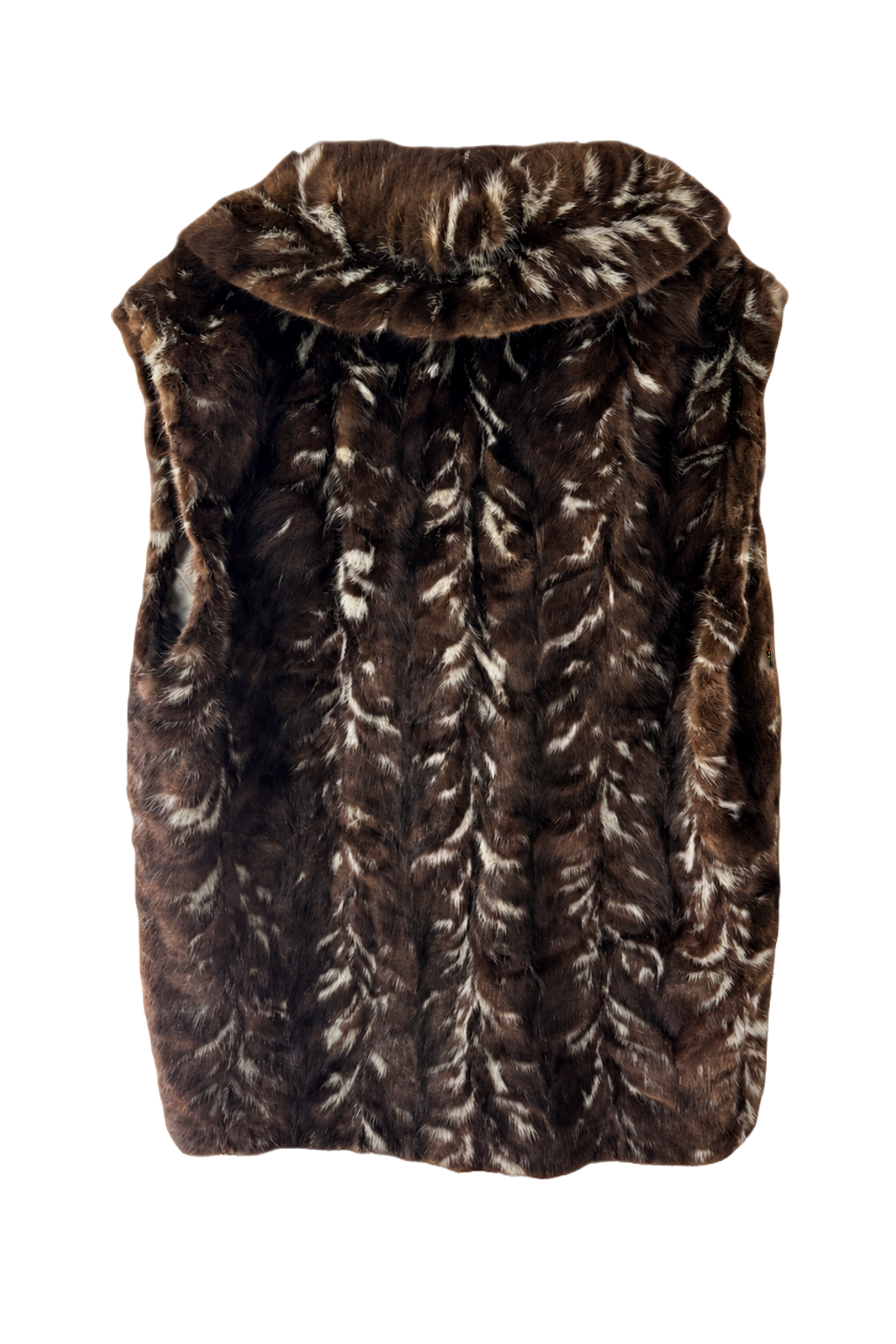 1990s Brown Fur Coat - Back View