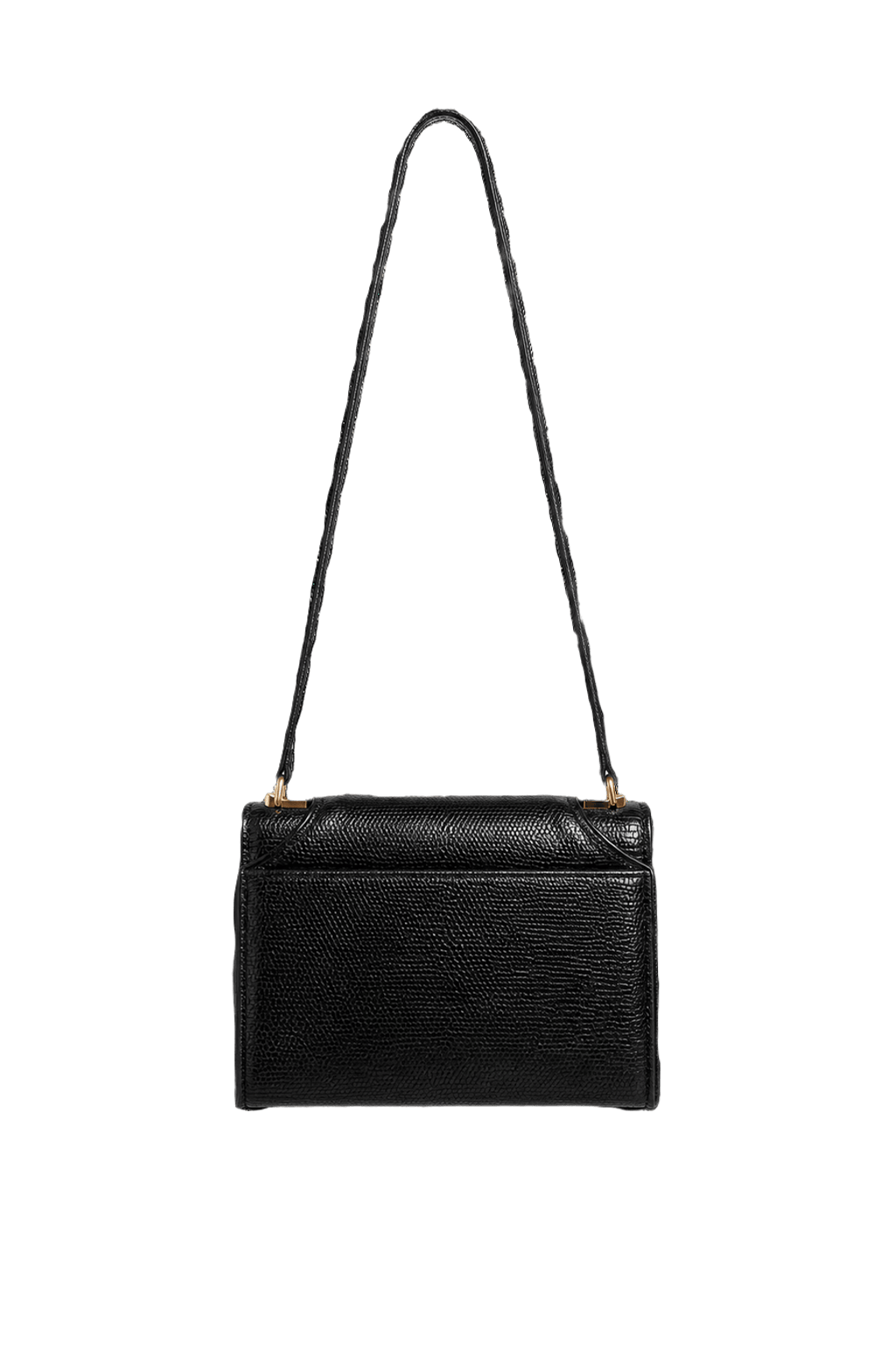 1990s Black Leather Bag - Back View