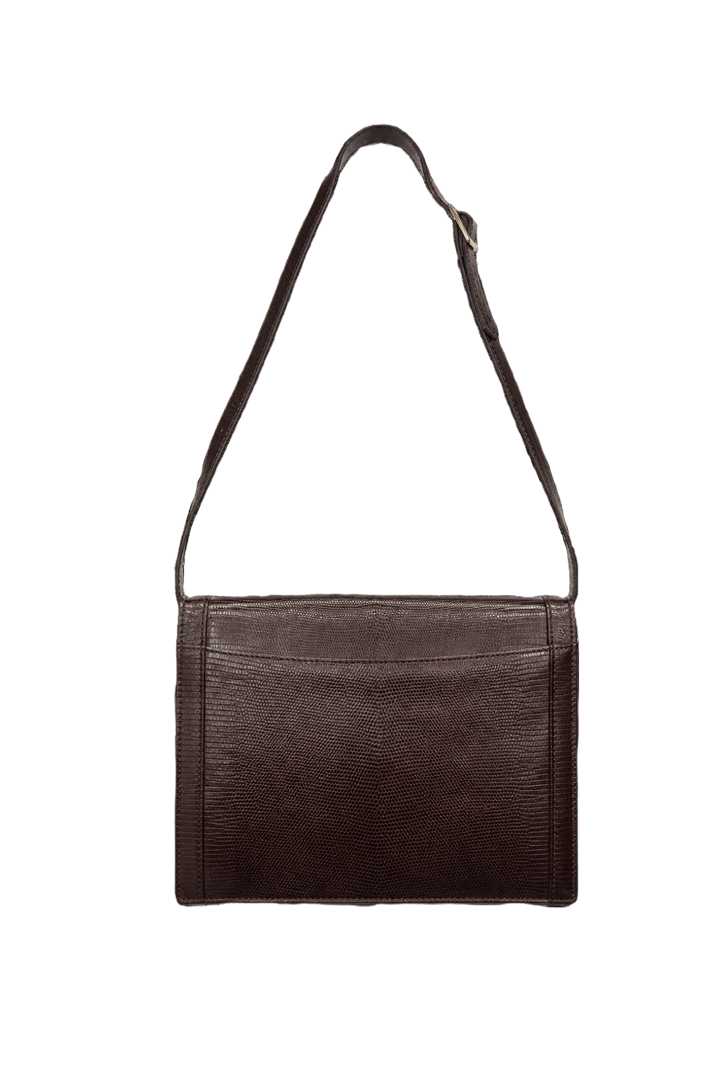1990s Dark Brown Leather Bag - Back View