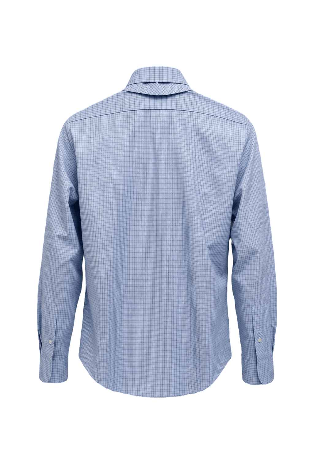 1970s Light Blue Cotton Dress Shirt - Back View