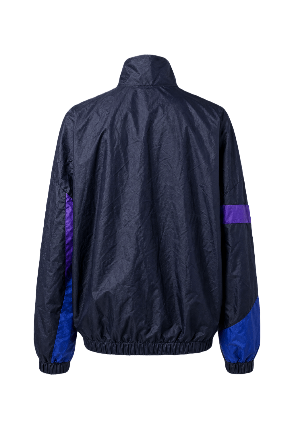 1980s Navy Blue Nylon Jacket - Back View