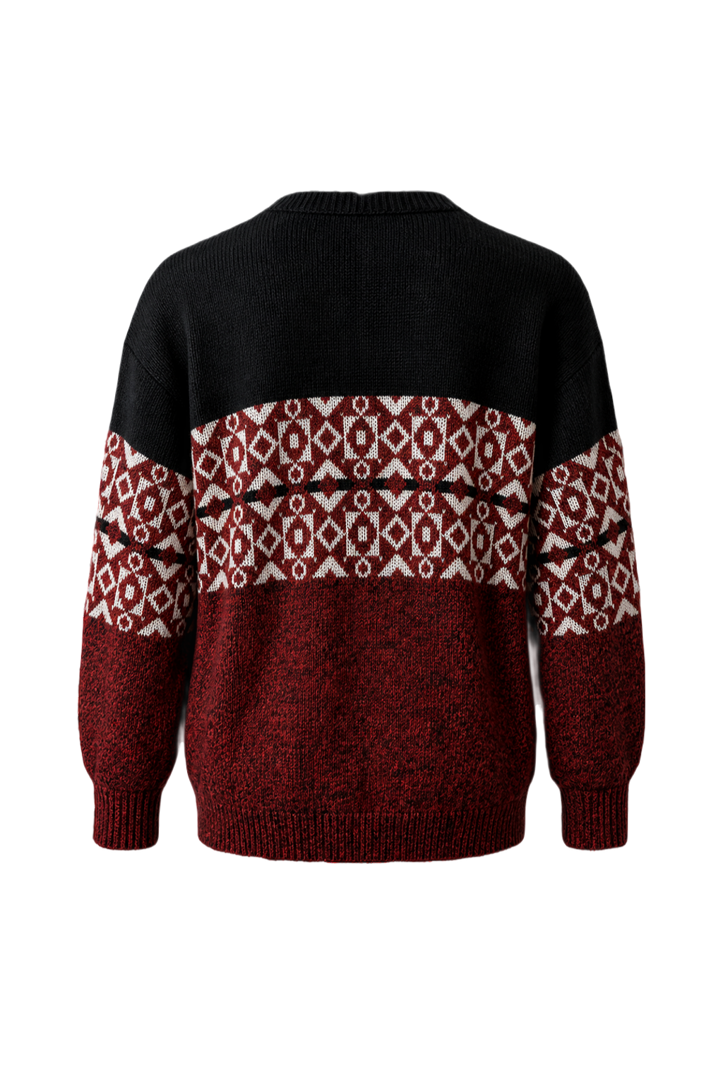 1990s Black Cotton Blend Sweater - Back View