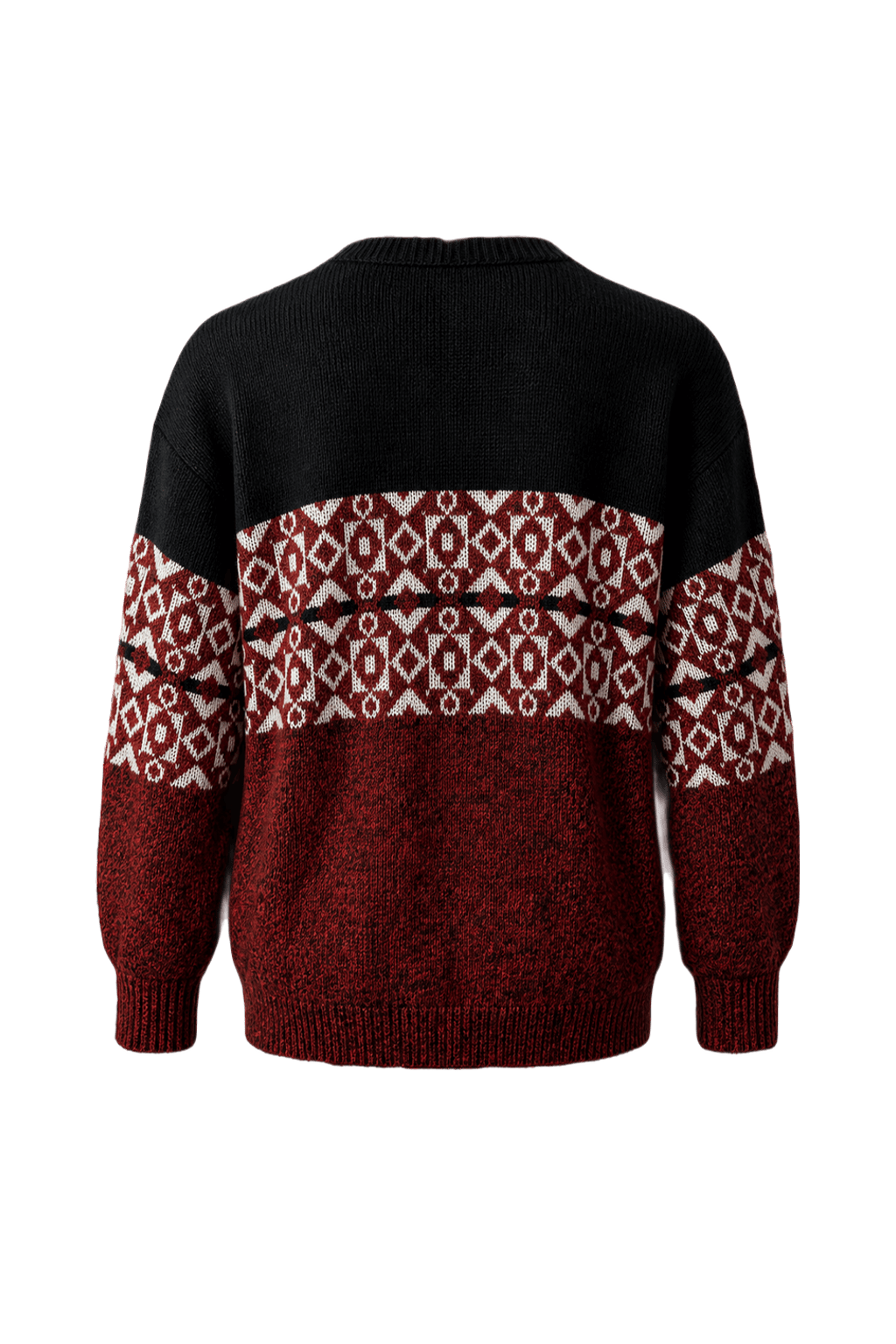 1990s Black Cotton Blend Sweater - Back View