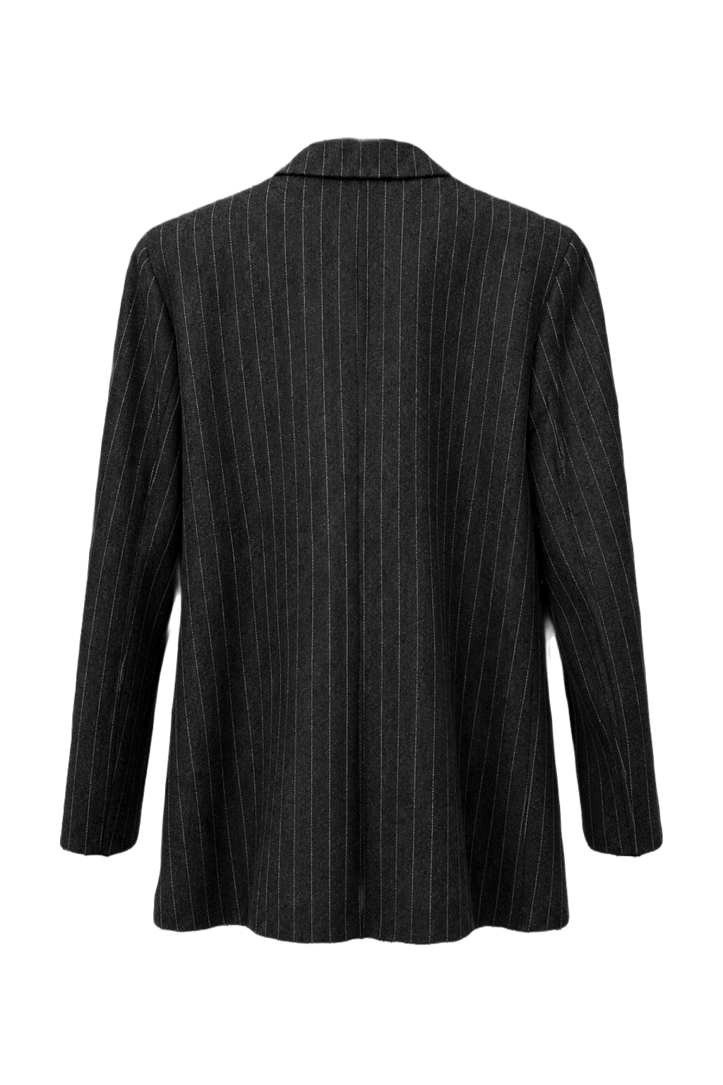 1980s Charcoal Grey Wool Blazer - Back View