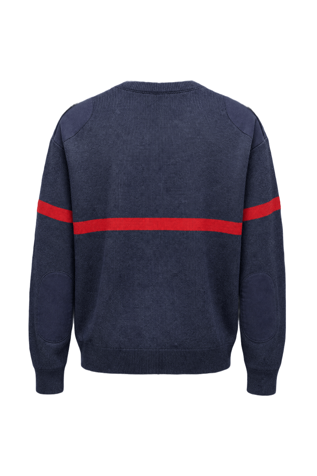 1990s Navy Blue Cotton Blend Sweater - Back View