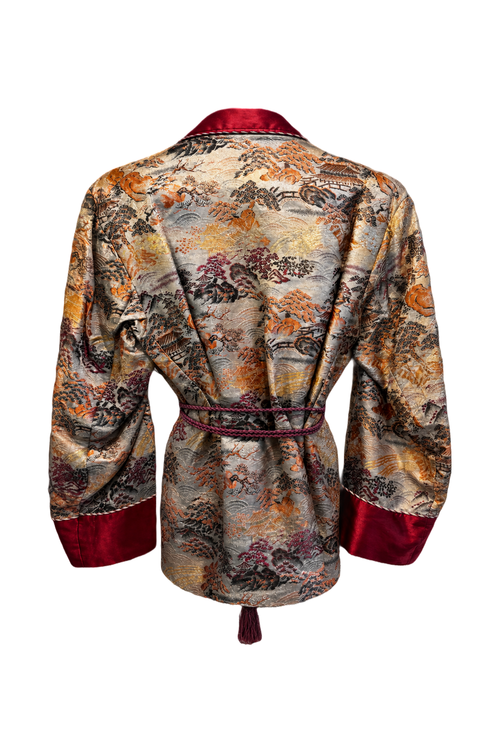 1920s Multicolor Jacquard Jacket - Back View