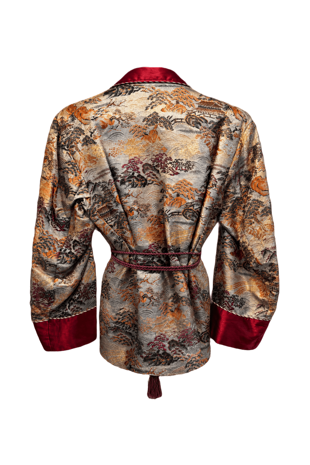 1920s Multicolor Jacquard Jacket - Back View