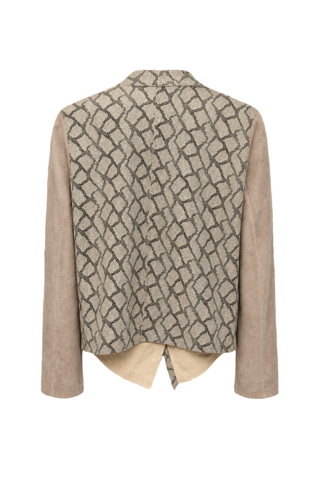 1980s Beige Cotton Blend Jacket - Back View