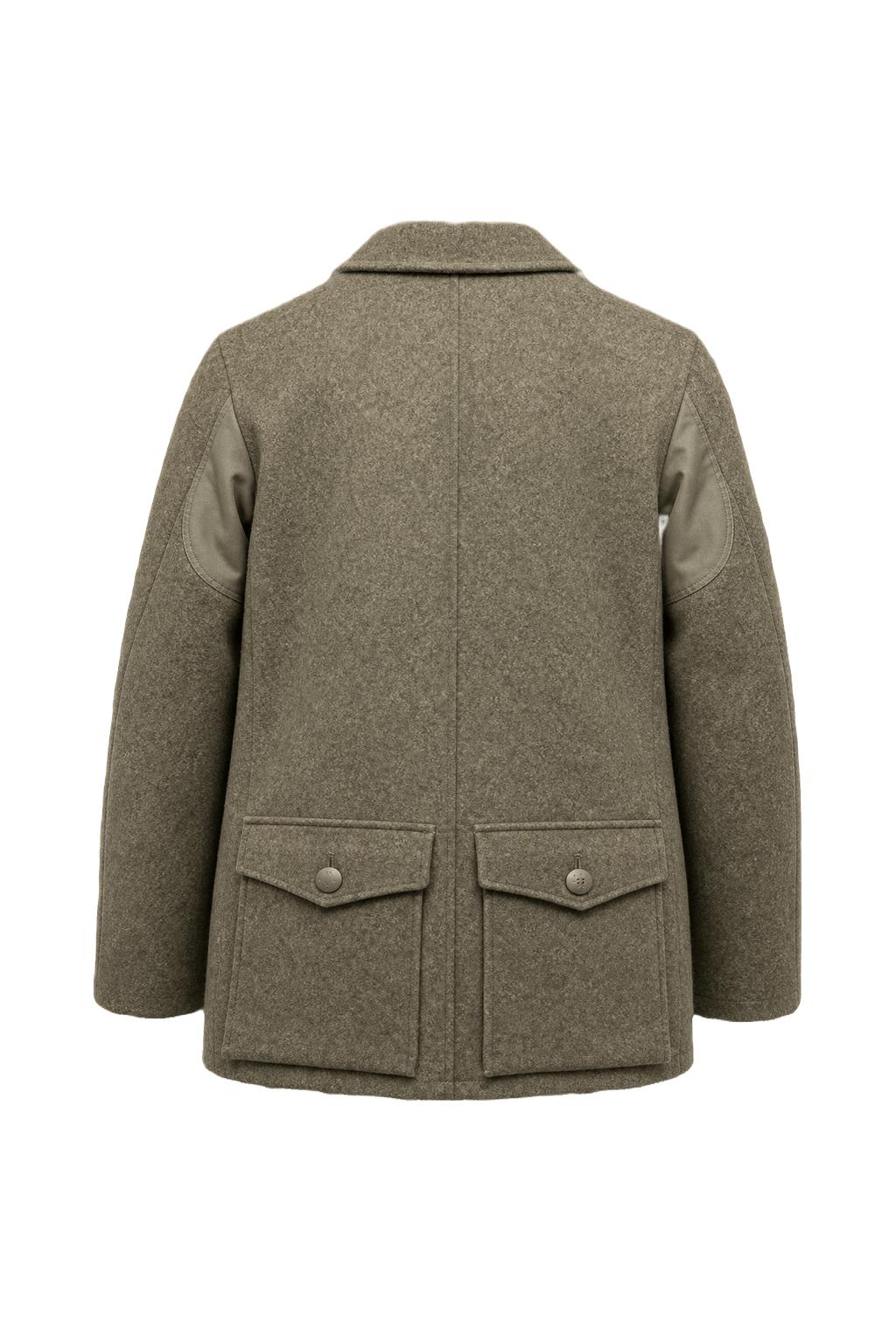 1930s Olive Green Wool Jacket - Back View