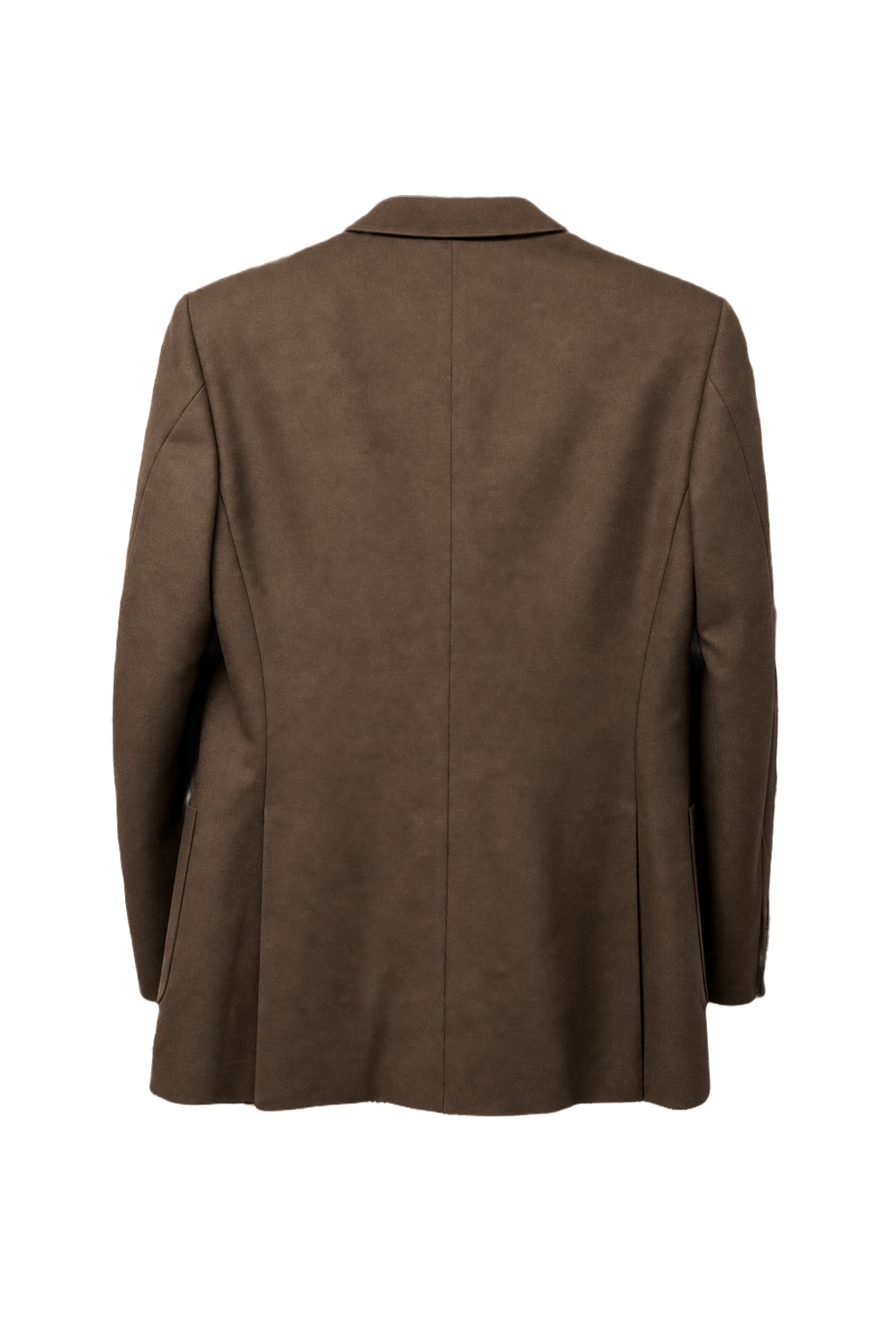 1970s Dark Brown Wool Blazer - Back View