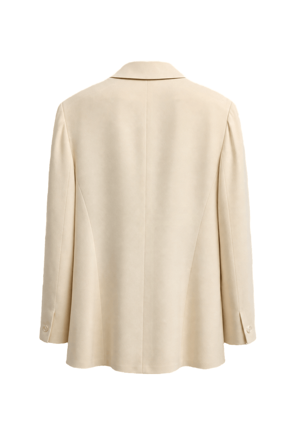 1980s Cream Wool Blend Blazer - Back View