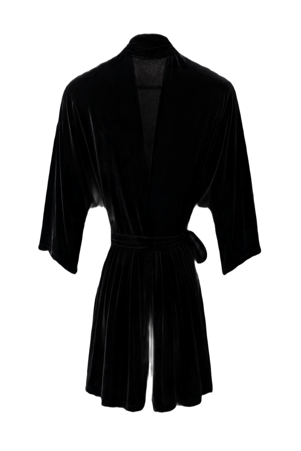 1930s Black Velvet Dress - Back View